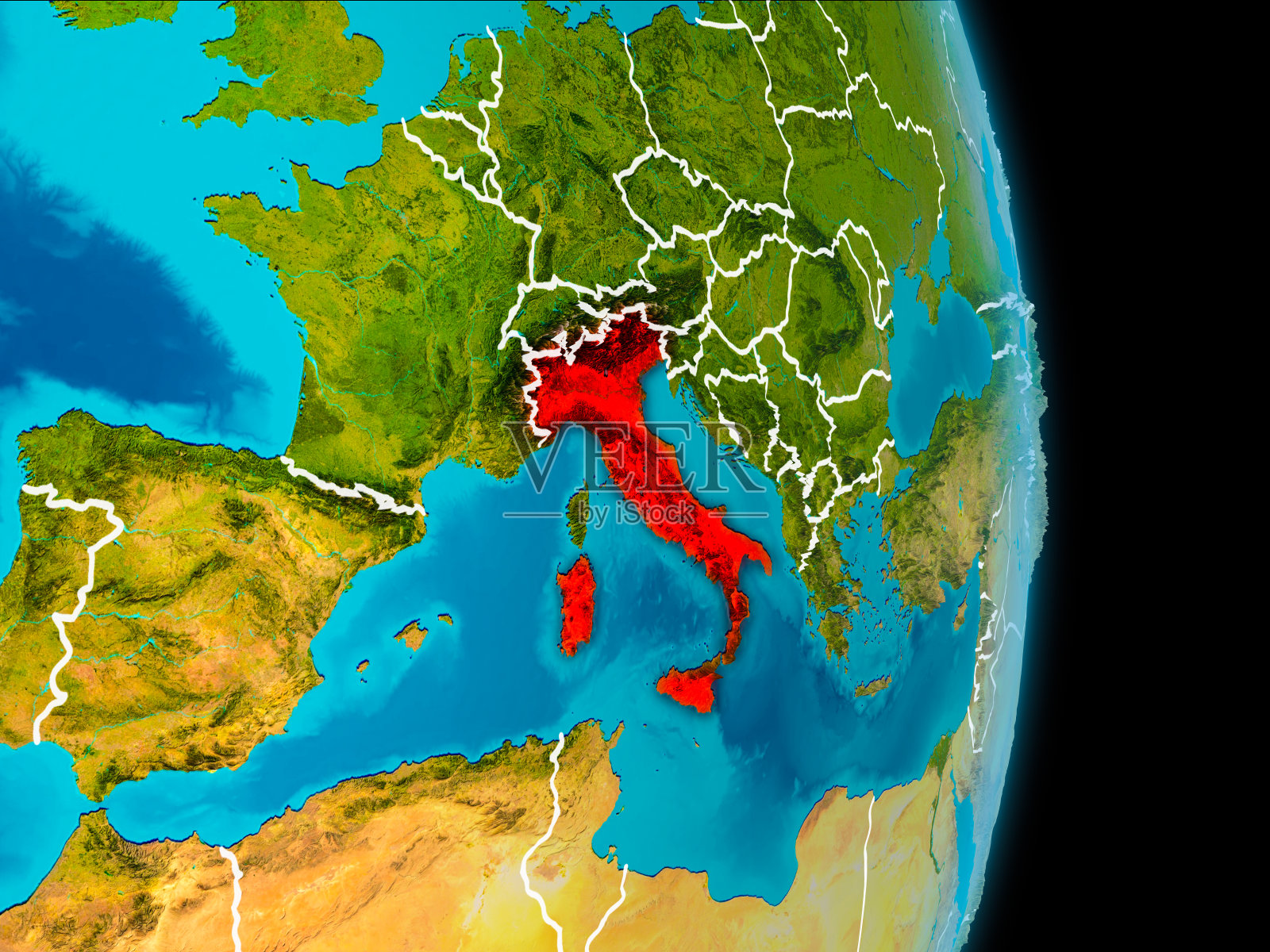 意大利在地球上照片摄影图片