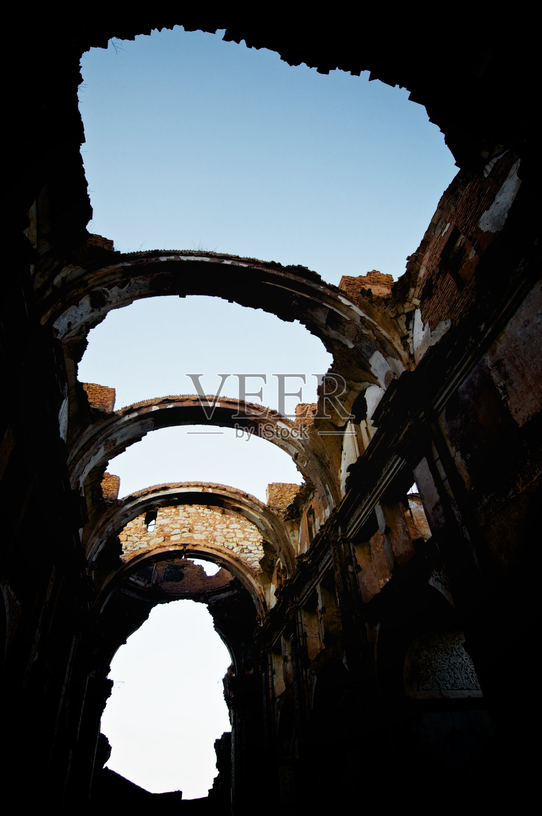 Belchite废墟照片摄影图片