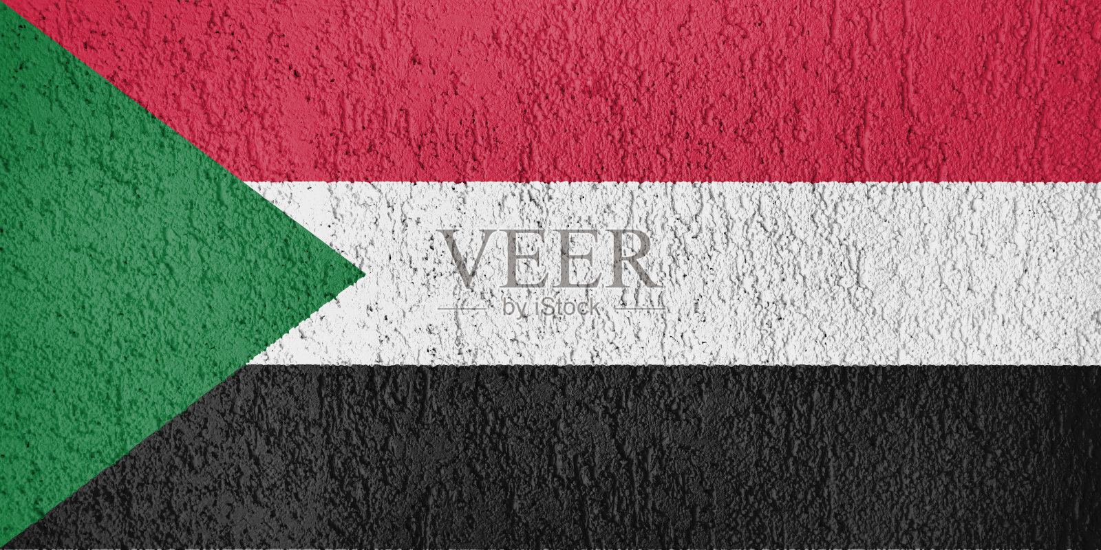 纹理苏丹旗墙上的石膏。照片摄影图片