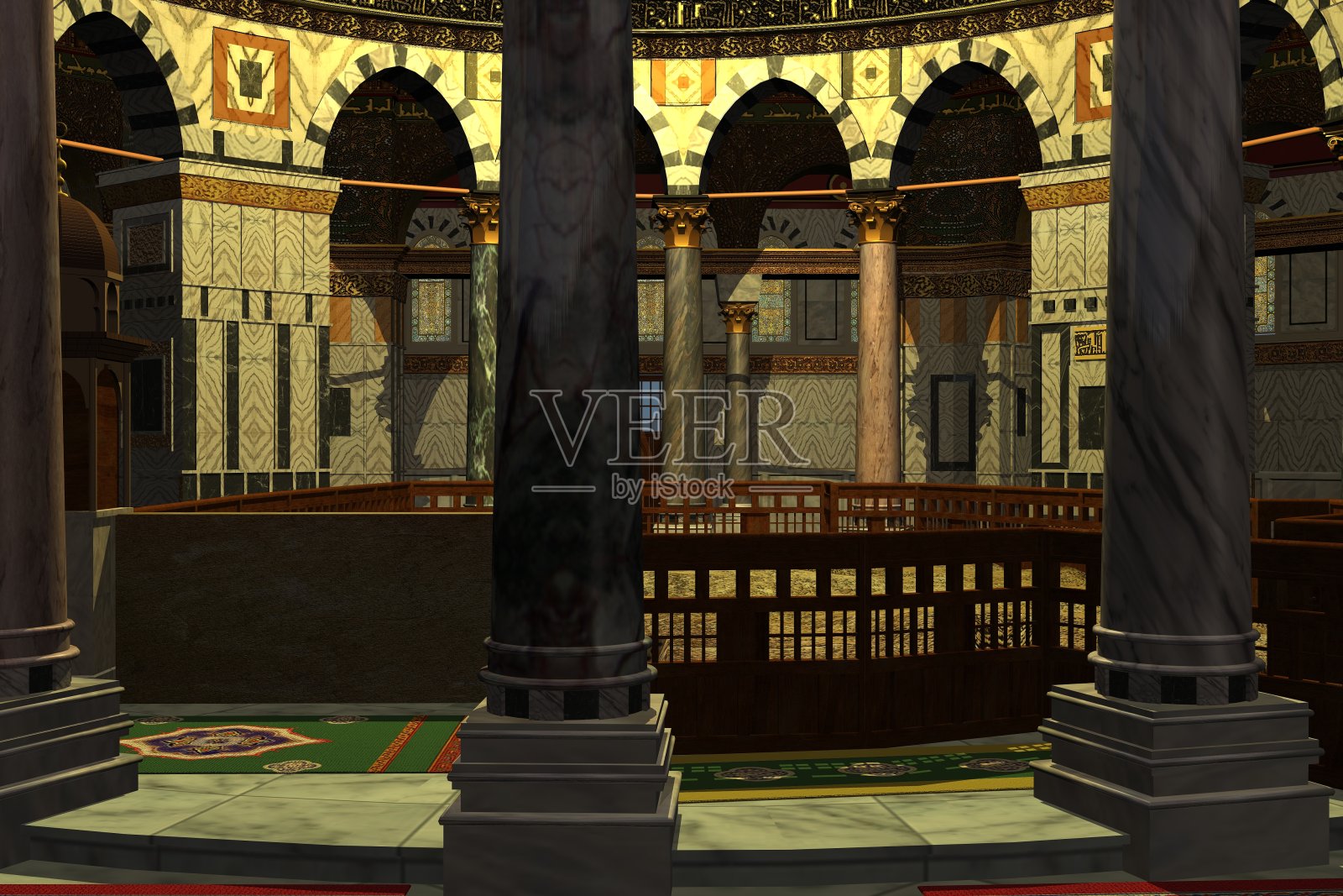 巴勒斯坦岩石模型的三维再现照片摄影图片