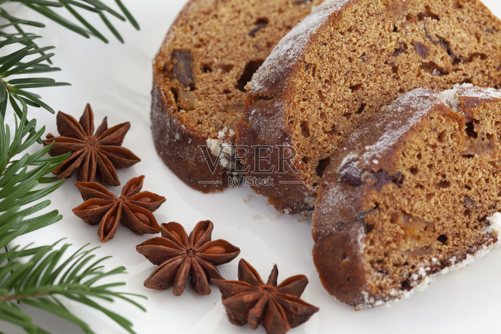 传统的圣诞节自制水果蛋糕照片摄影图片