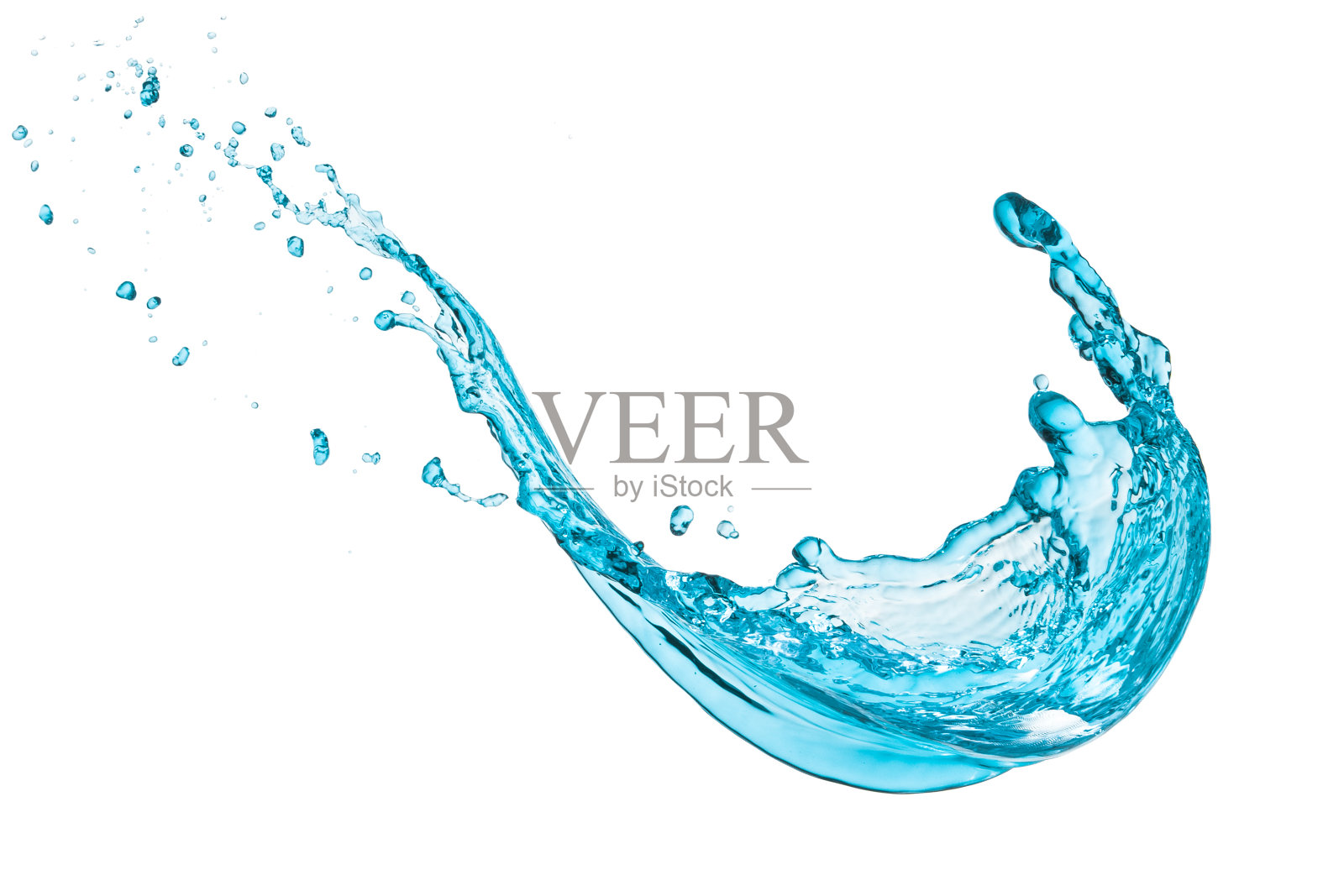 蓝绿色的水溅照片摄影图片