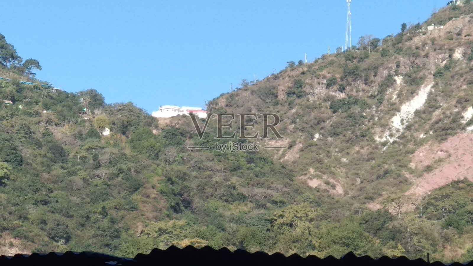 美丽的山景在冬天在克什米尔在印度照片摄影图片