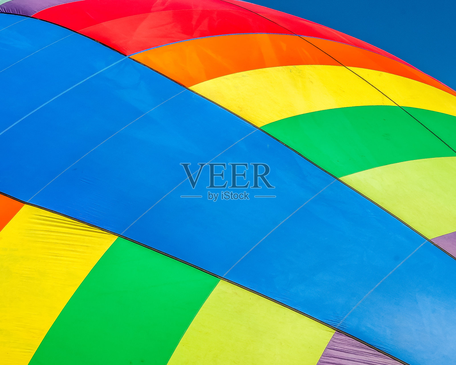 热气球的颜色和北卡罗来纳州湛蓝的天空照片摄影图片