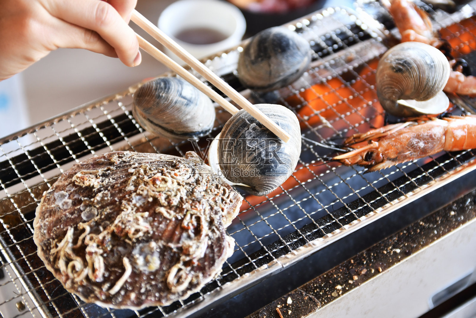 海鲜烧烤照片摄影图片