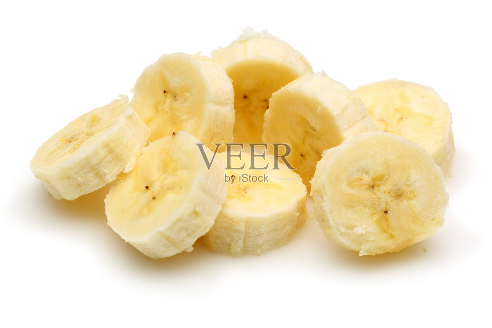 去皮切片的香蕉照片摄影图片
