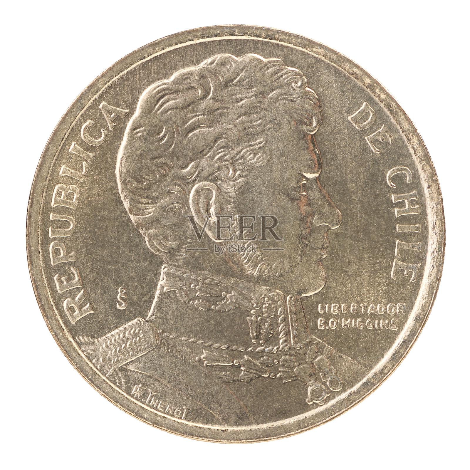 智利比索硬币照片摄影图片