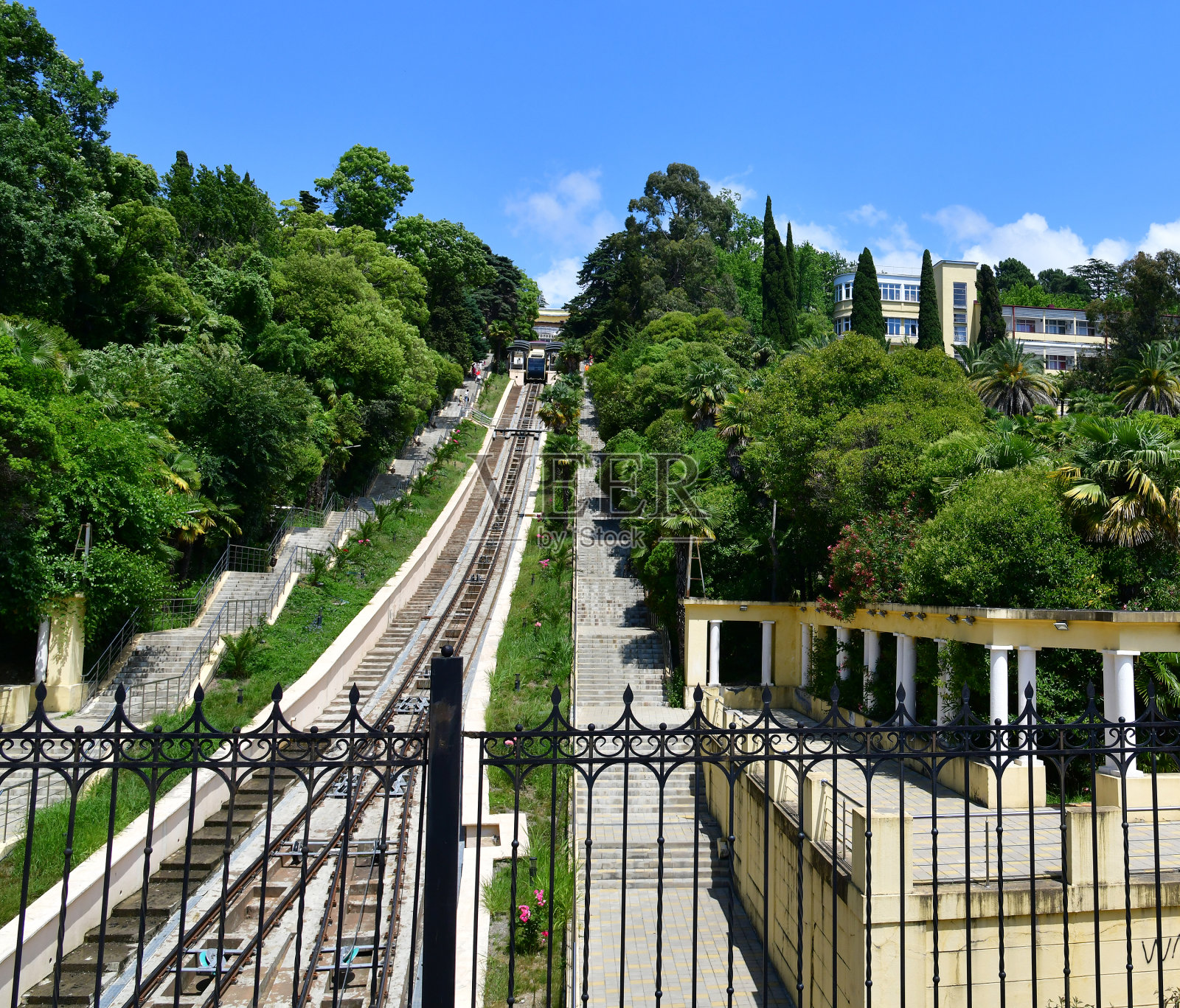 索道中央军事疗养院,俄罗斯索契照片摄影图片