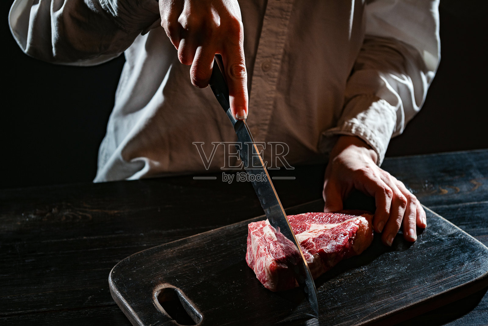 大理石牛眼牛排照片摄影图片