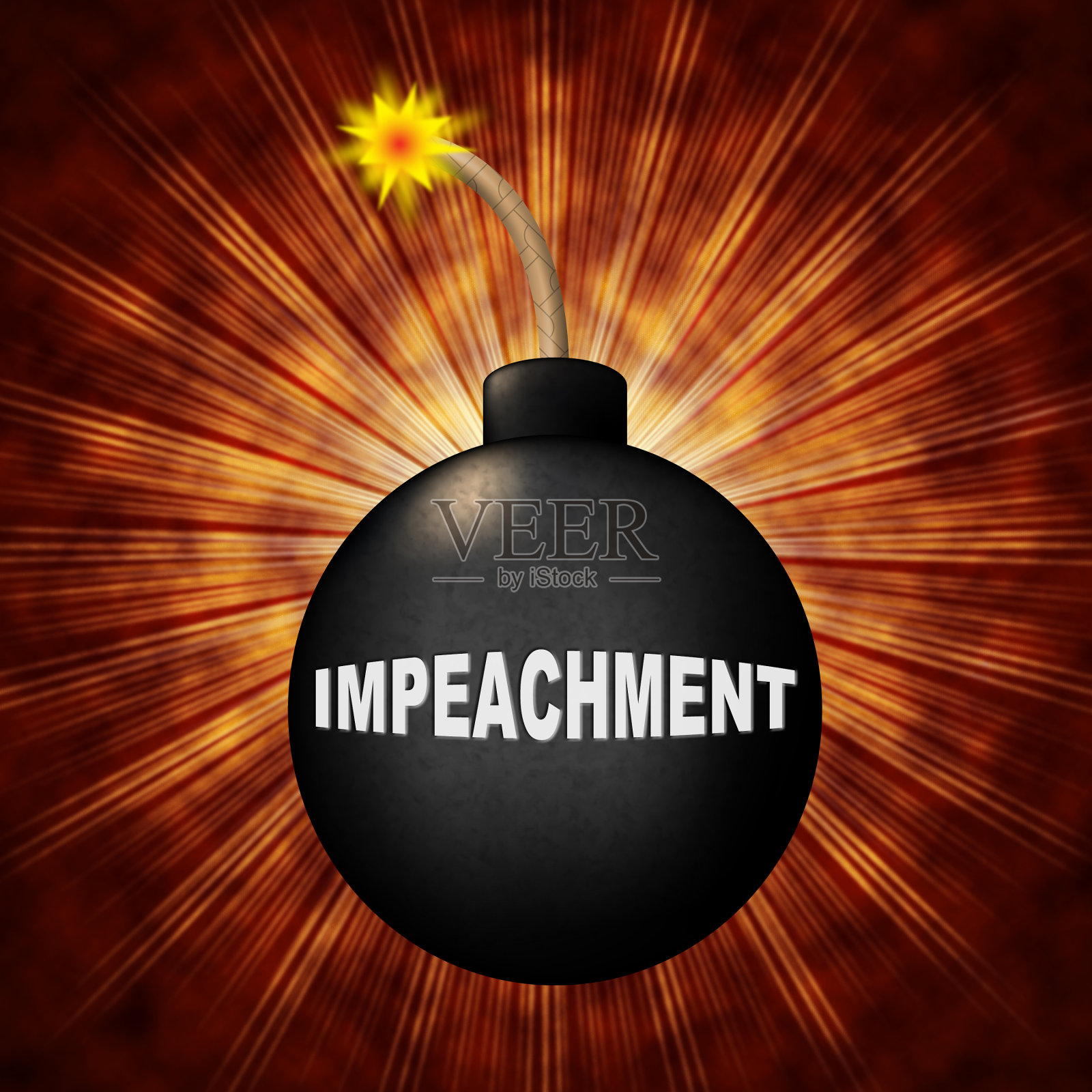 弹劾危机炸弹,用以罢免腐败的总统或政客照片摄影图片