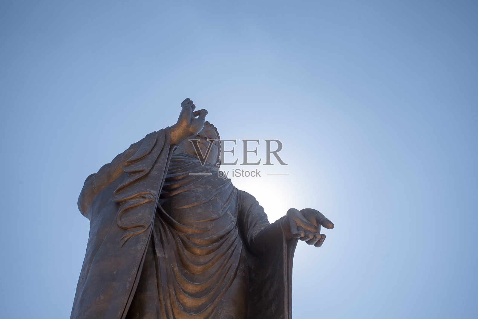 泰国北碧府提普素洪塔兰寺的大佛造像照片摄影图片