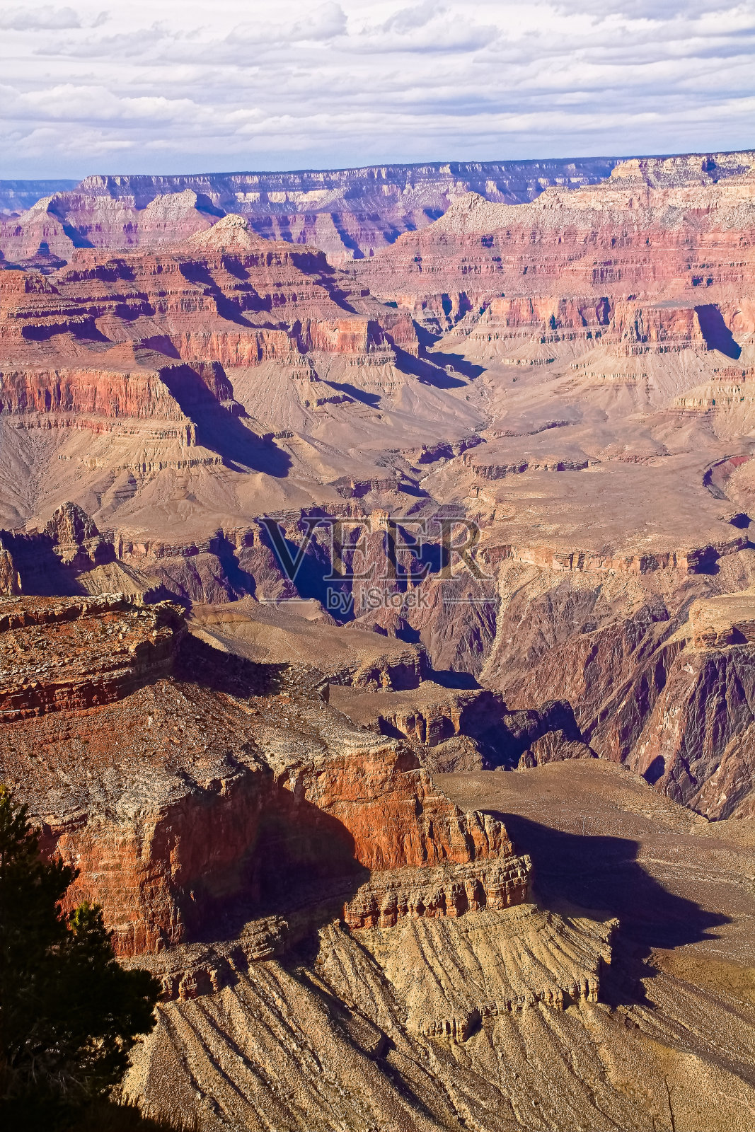 峡谷中的岩层,大峡谷,大峡谷国家公园,亚利桑那州,美国。照片摄影图片