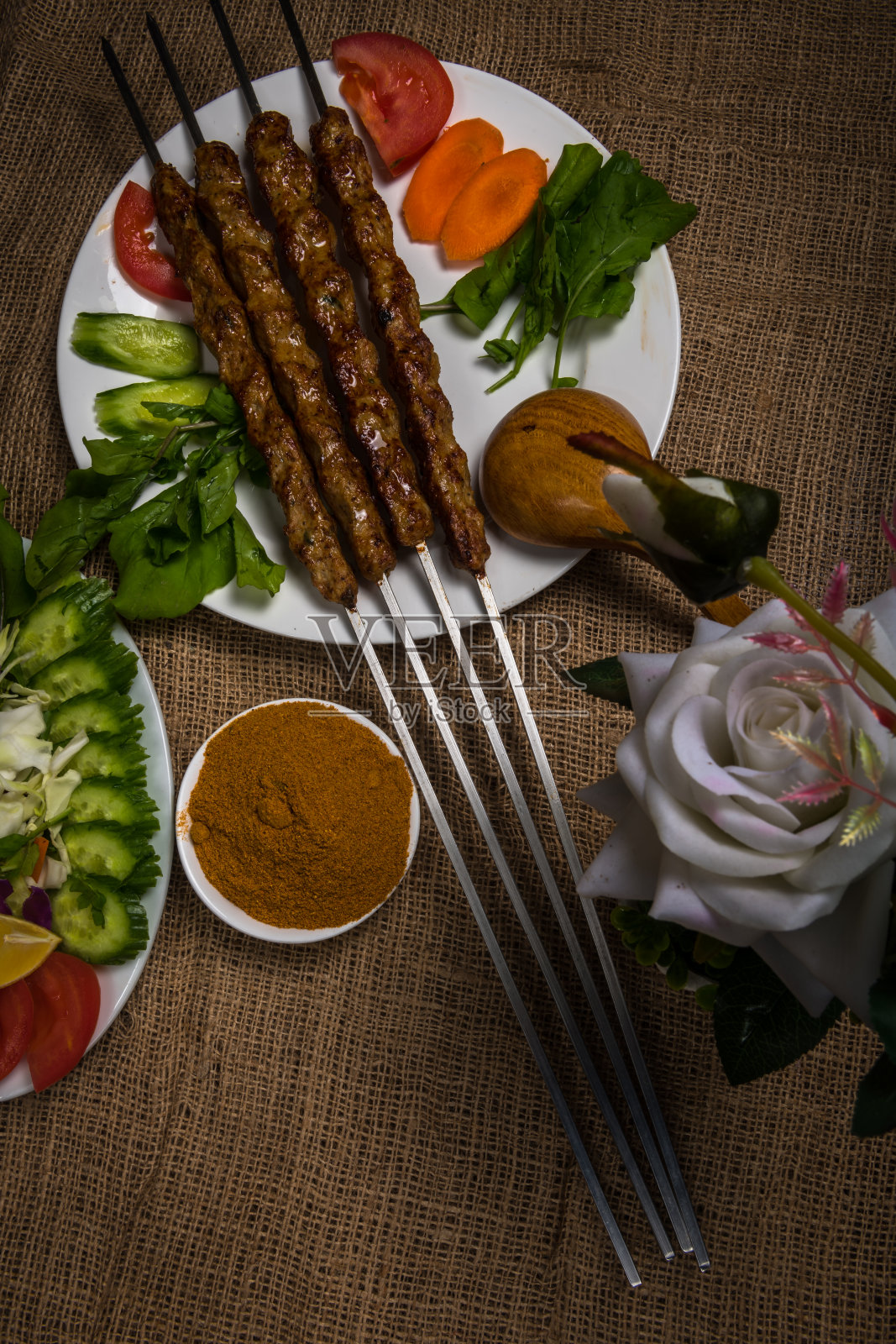 巴基斯坦和印度美食照片摄影图片