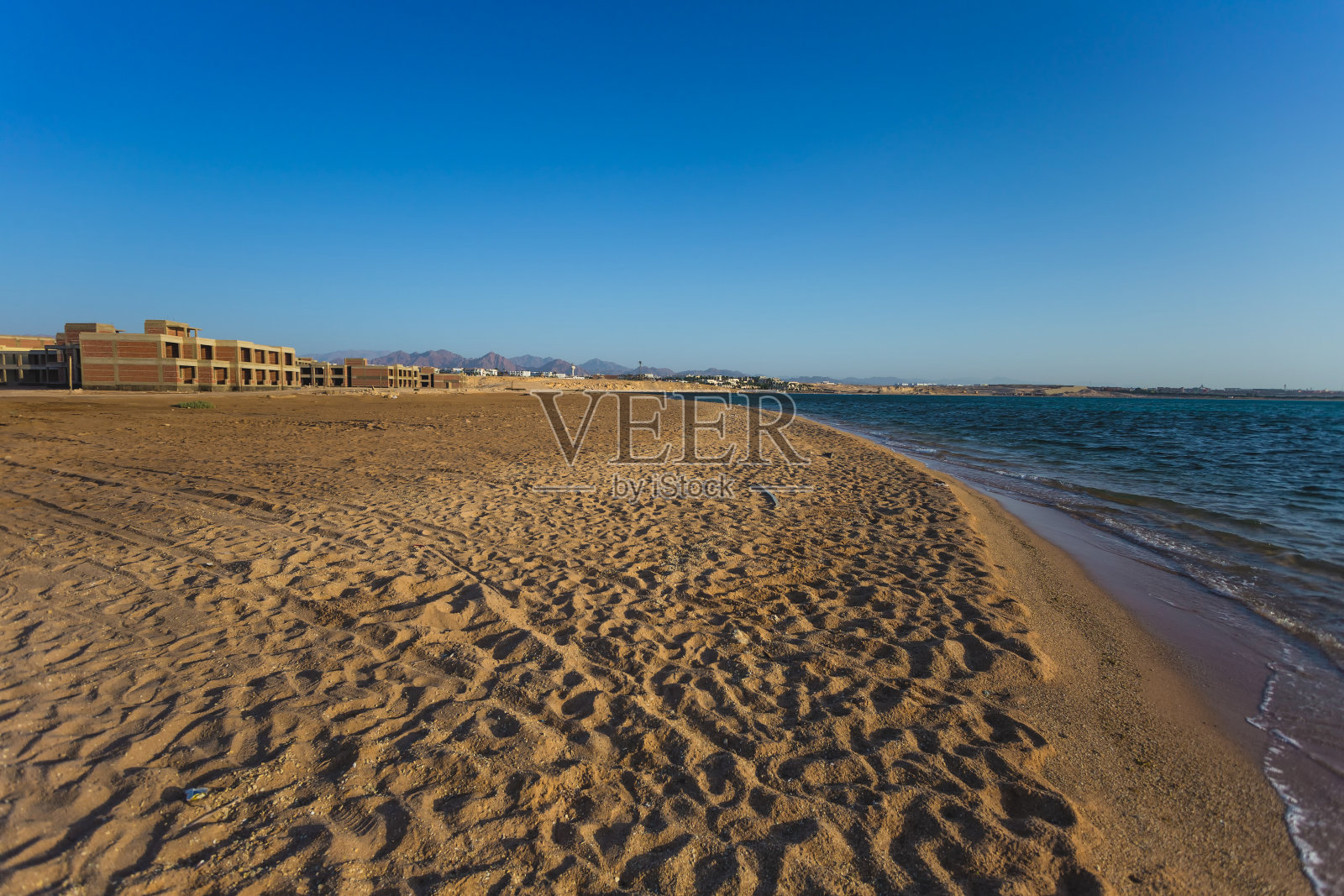 埃及未完工的新度假酒店。照片摄影图片