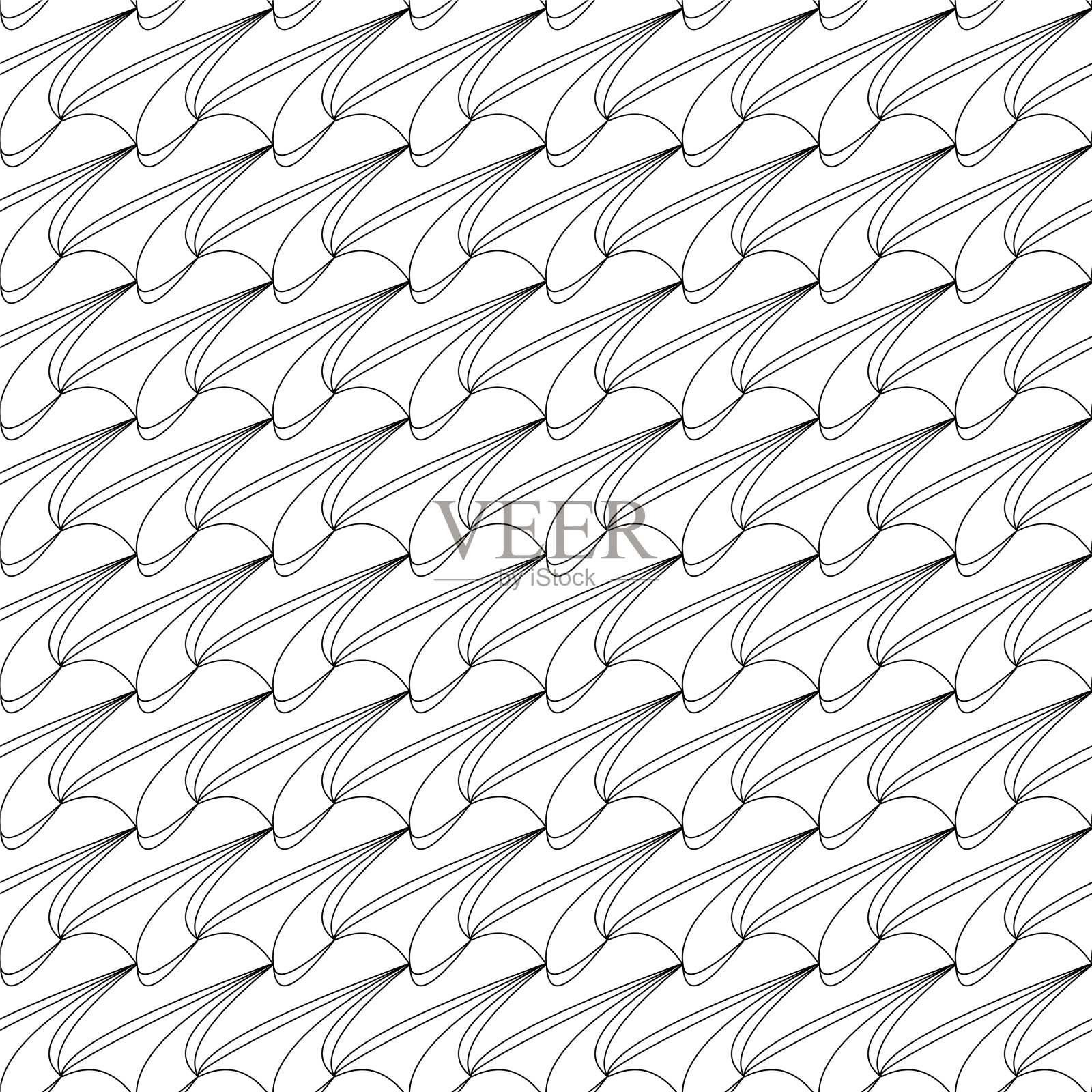 无缝模式。黑白几何抽象背景插画图片素材