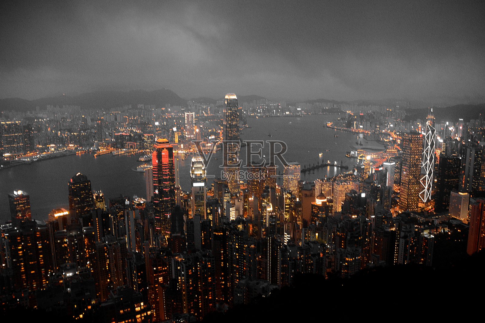 香港城市夜景照片摄影图片