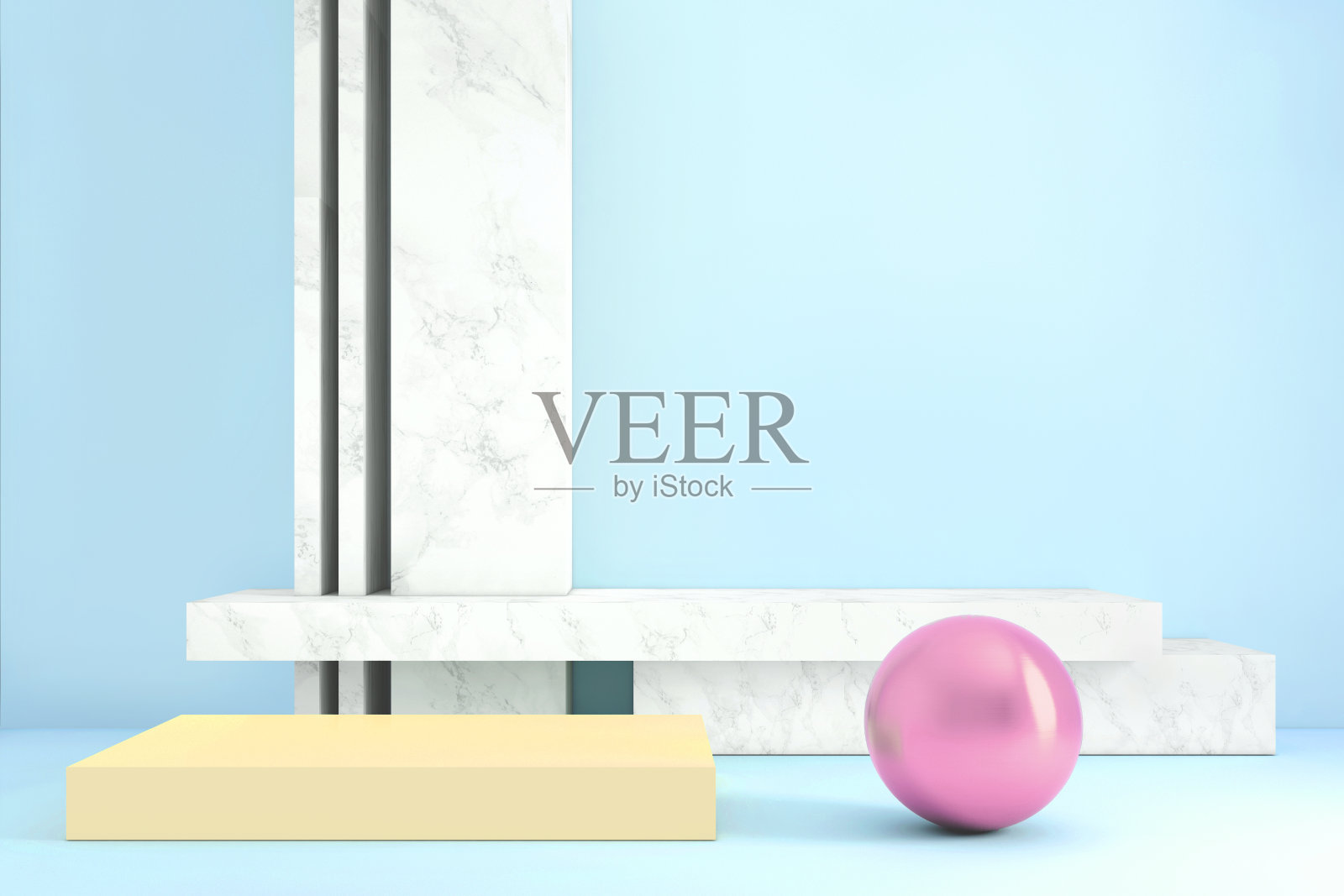 抽象的几何舞台般的设置,色彩鲜艳。副本的空间背景照片摄影图片