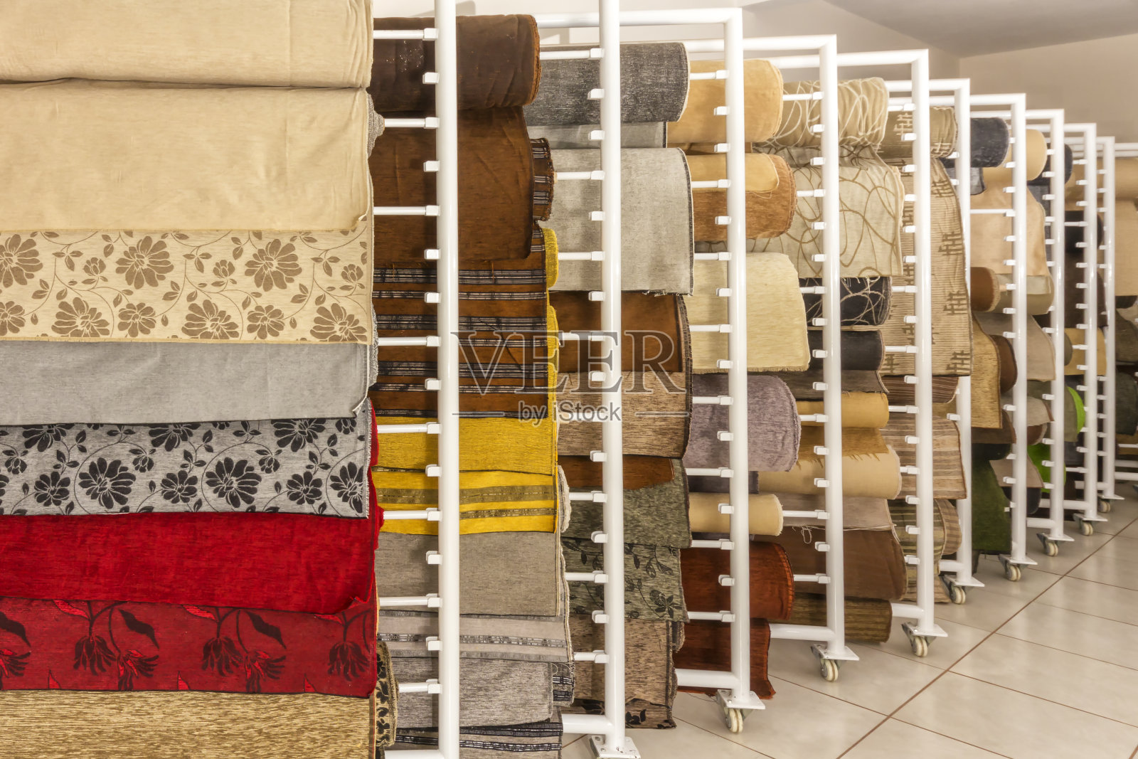 织物商店。显示。照片摄影图片