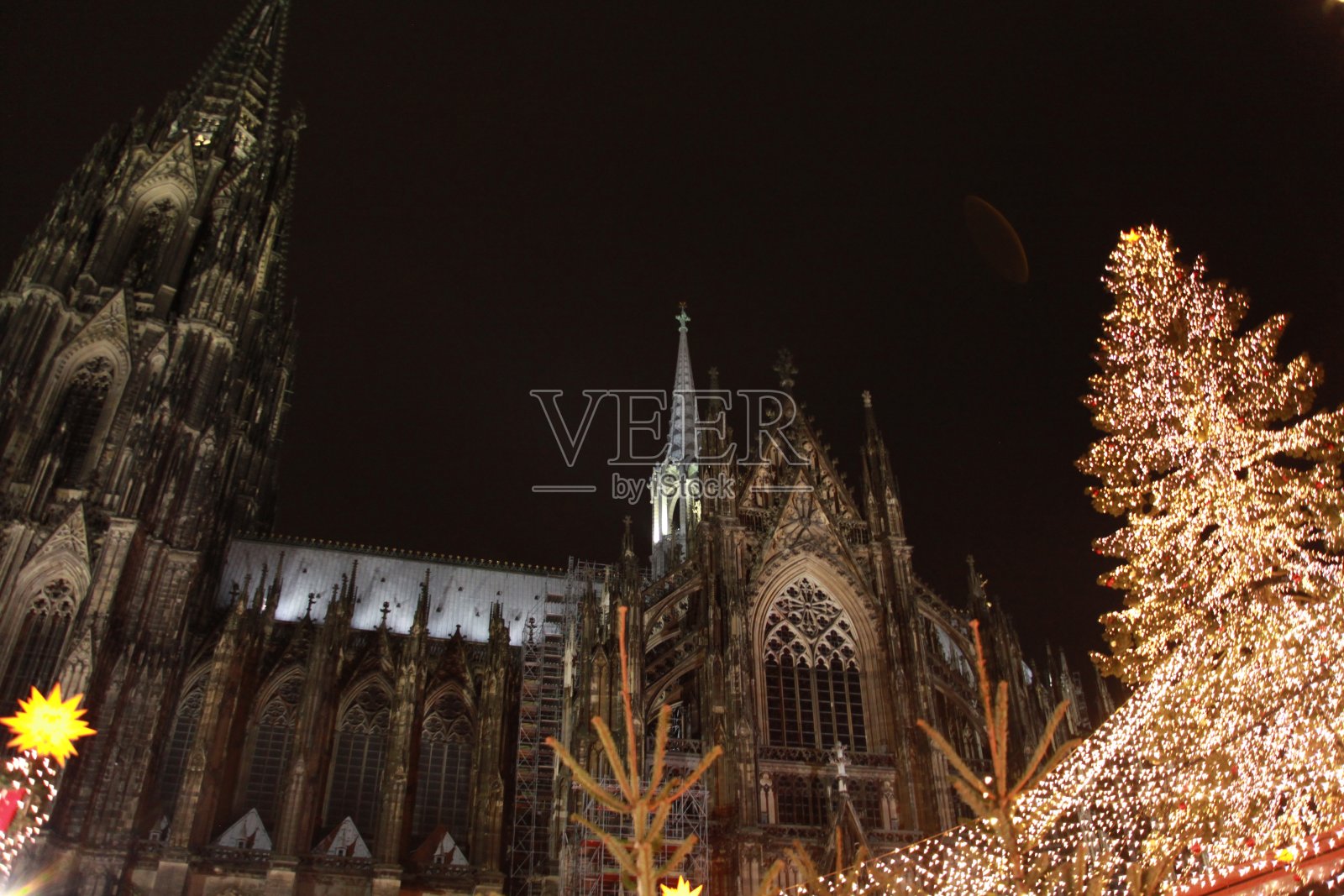 圣诞节的科隆大教堂照片摄影图片