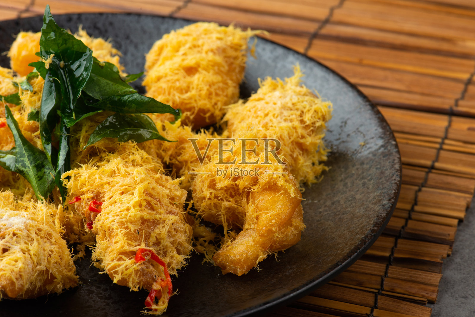 中国油炸黄油虾照片摄影图片