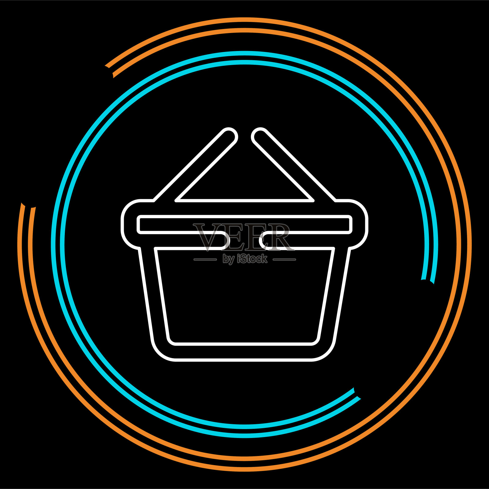 购物篮图标-商业商店按钮图标素材