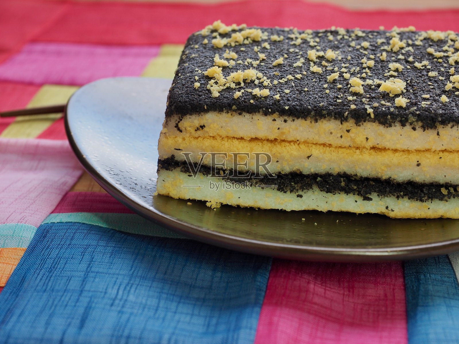 黑芝麻豆粉糯米糕照片摄影图片