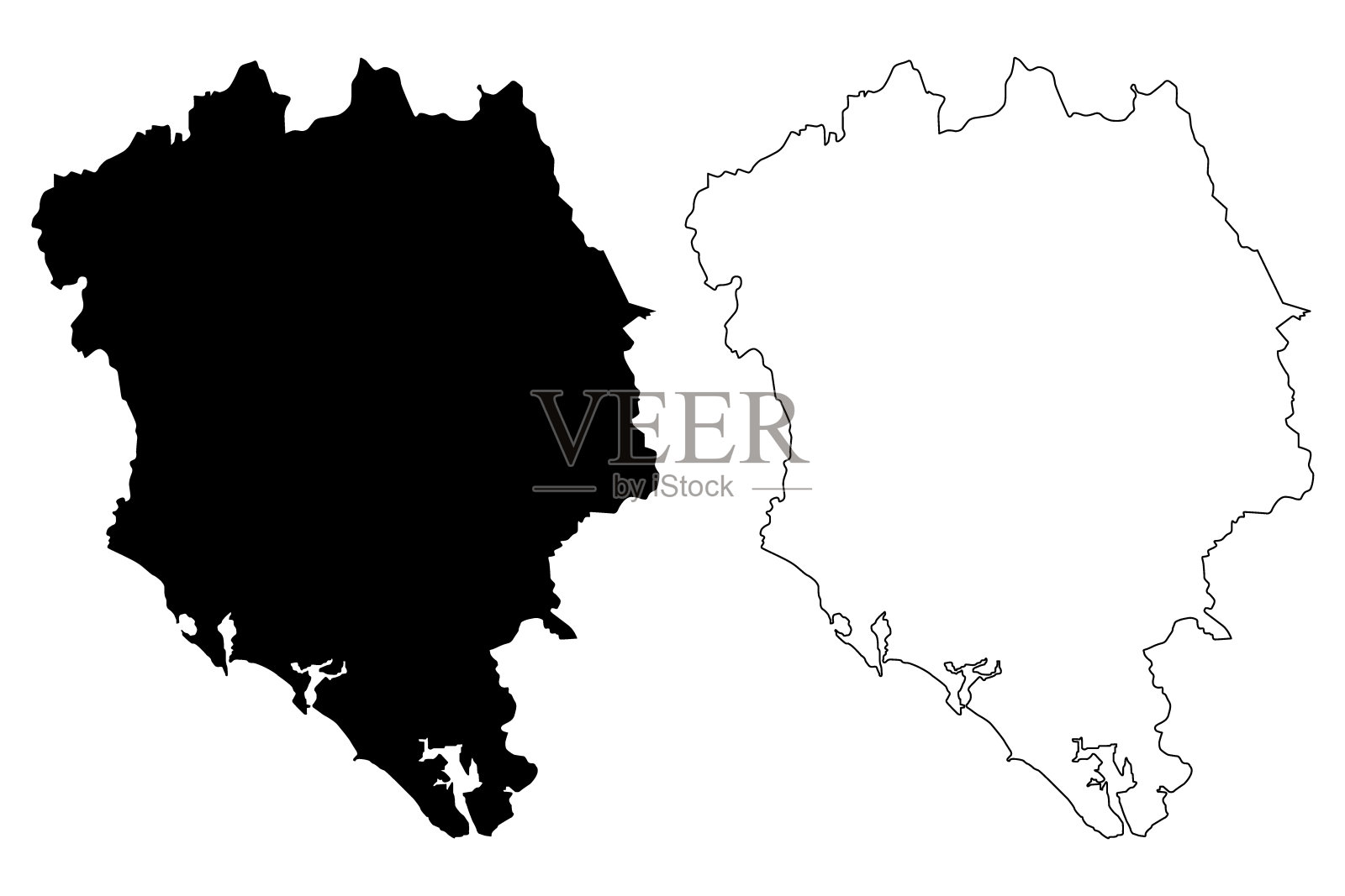 Chanthaburi省地图矢量插画图片素材