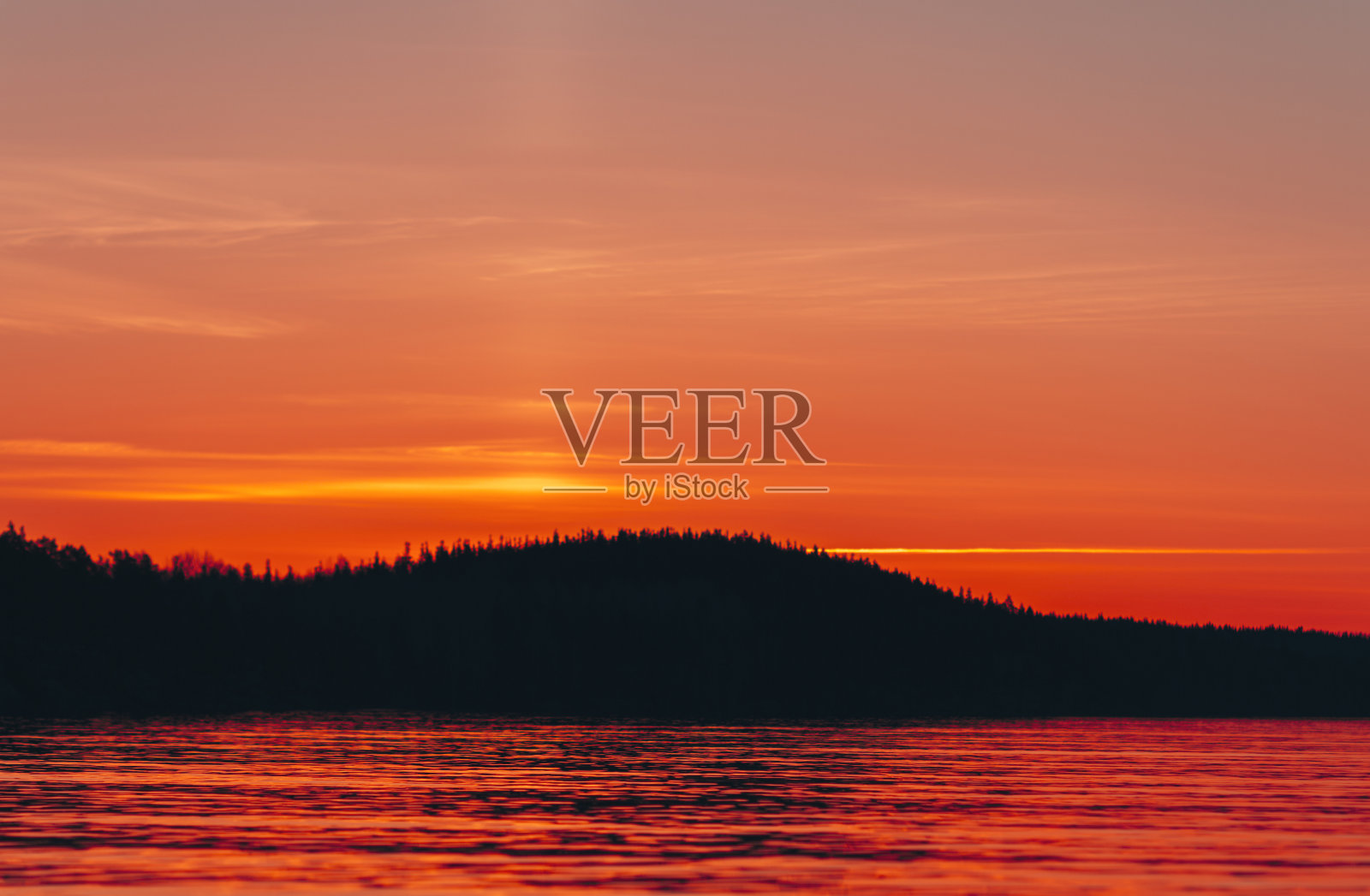 落日水照片摄影图片