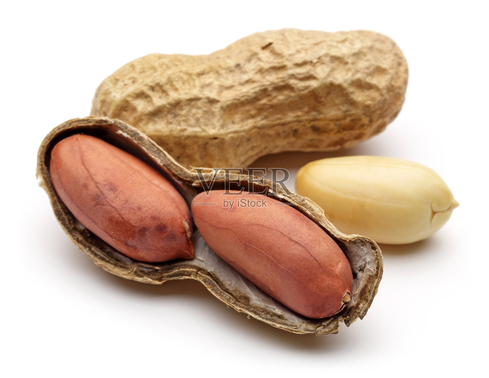 白底花生照片摄影图片