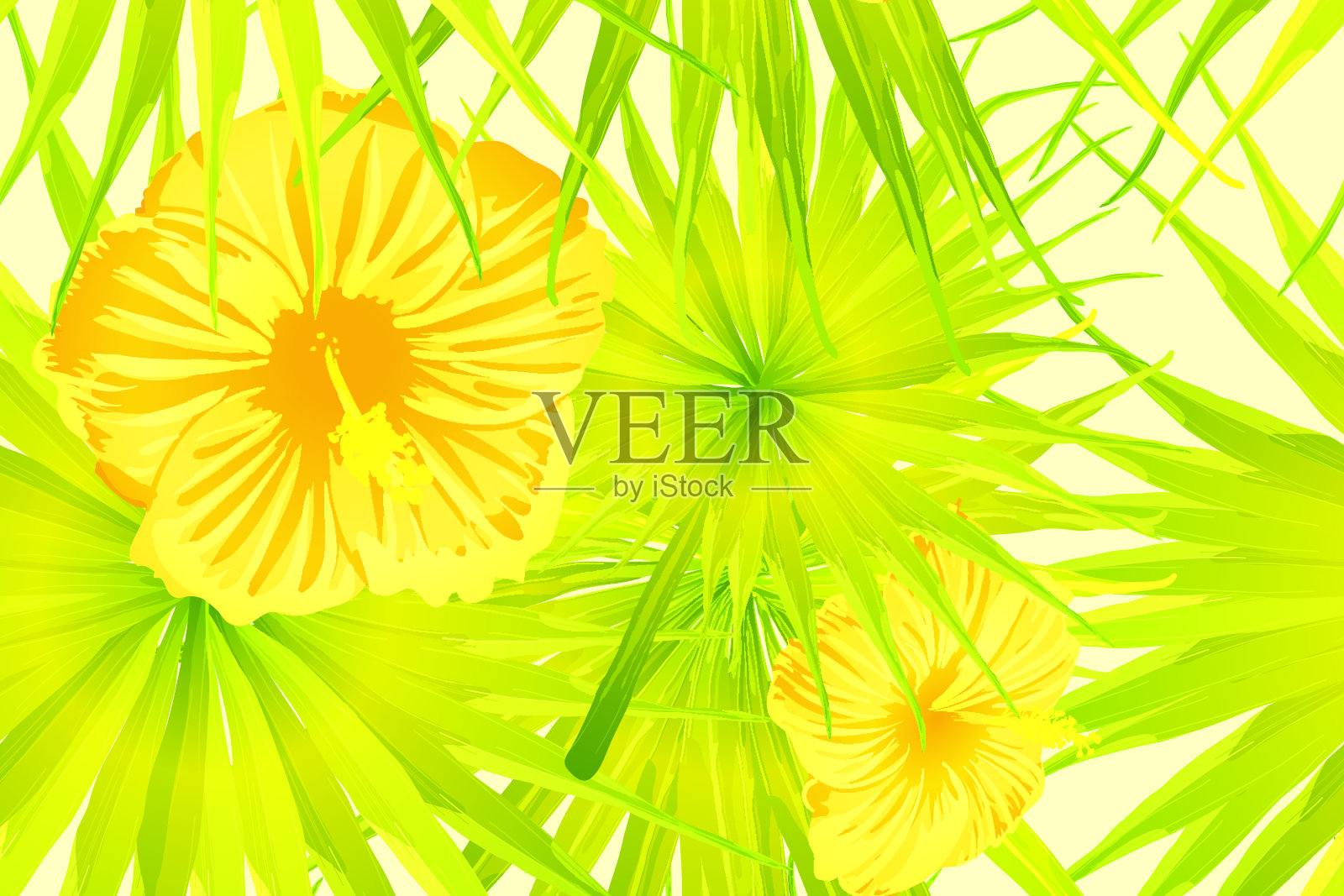 黄色奇异的模式。插画图片素材