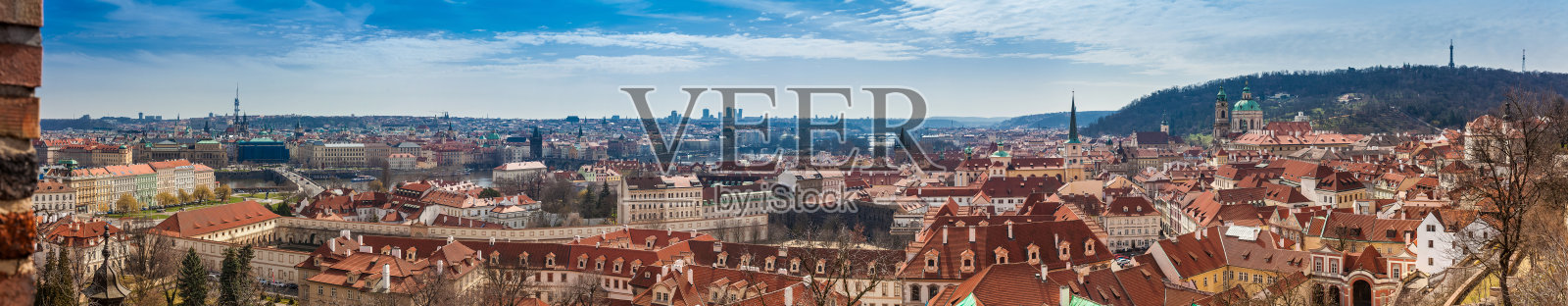 春初的布拉格全景照片摄影图片