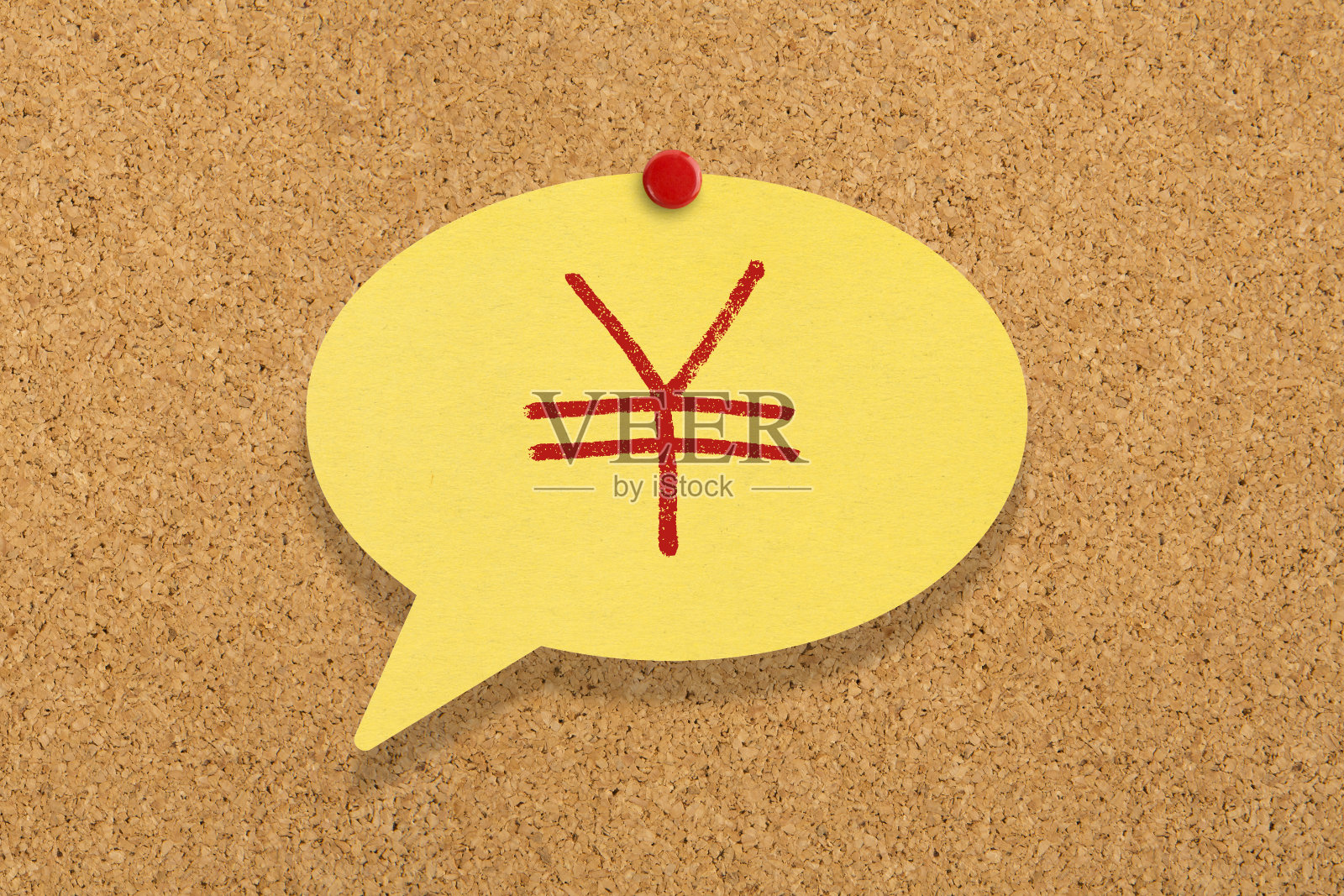 贴在公告板上的便条,元,元照片摄影图片