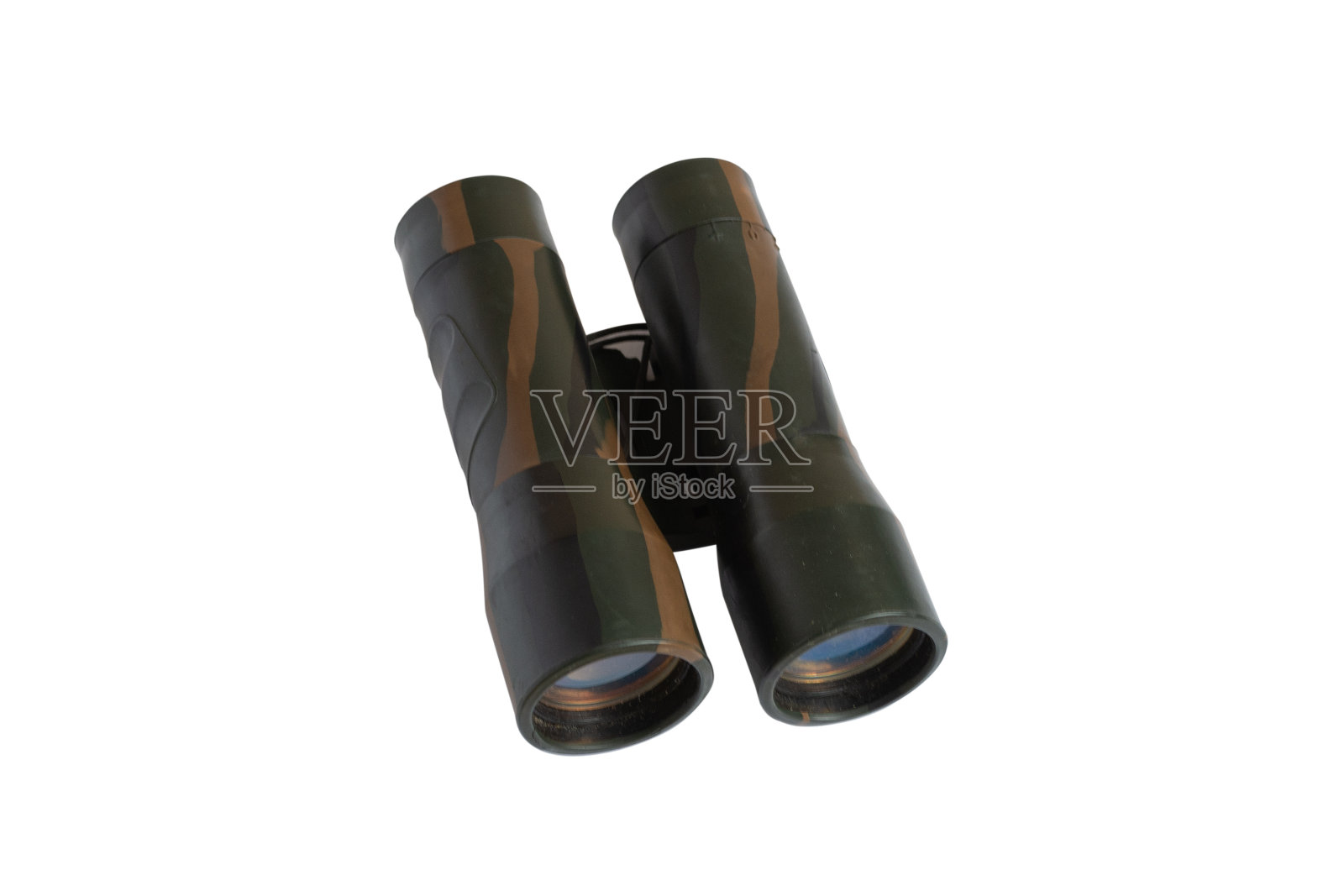 双筒望远镜孤立在白色背景上。照片摄影图片