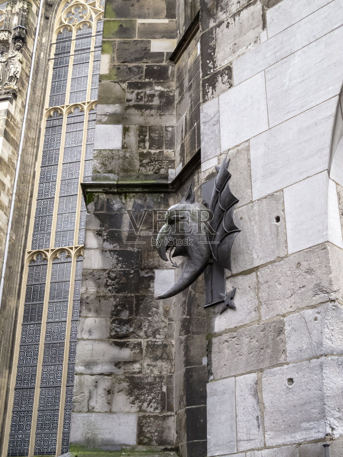 亚琛大教堂,德国,细节,外部部分视图照片摄影图片