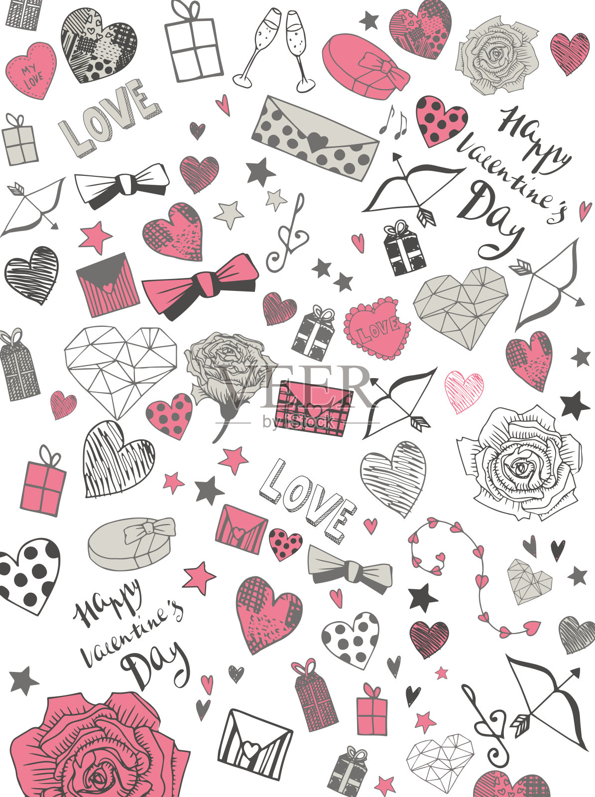 情人节涂鸦插图插画图片素材