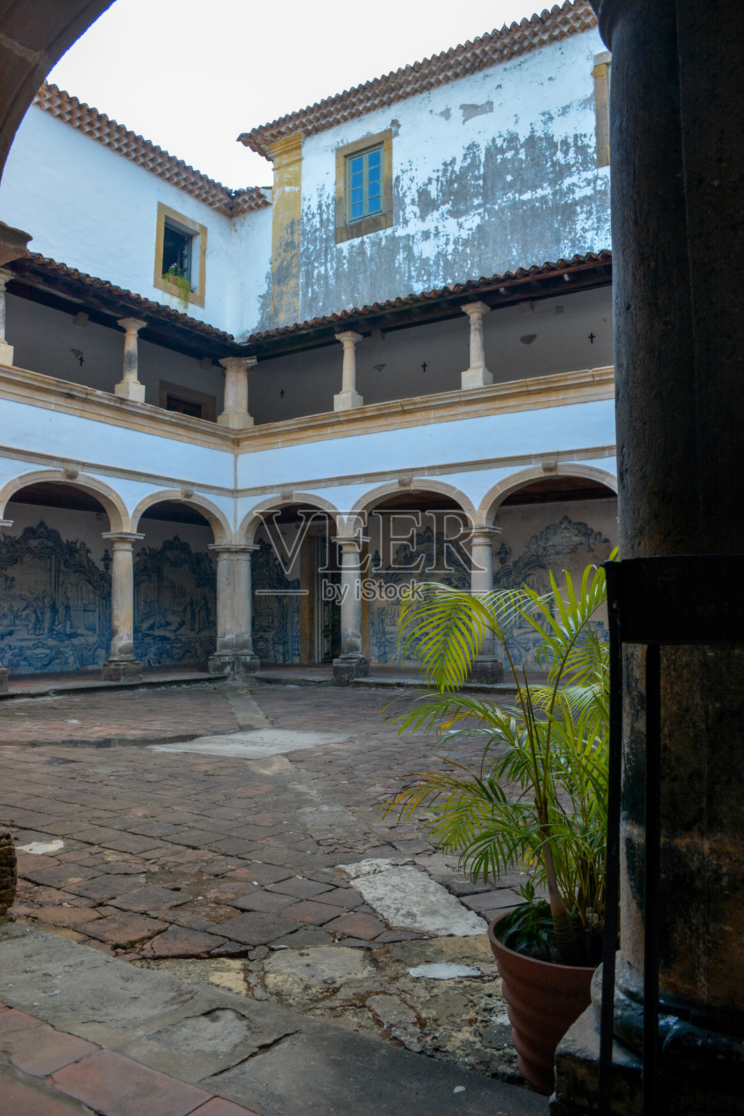 巴西奥林达圣方济各修道院庭院景观照片摄影图片