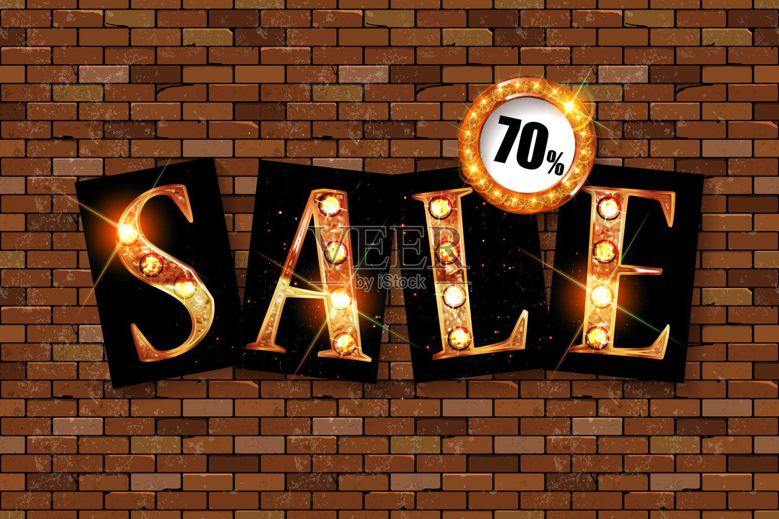 销售,金色的文本。设计元素图片