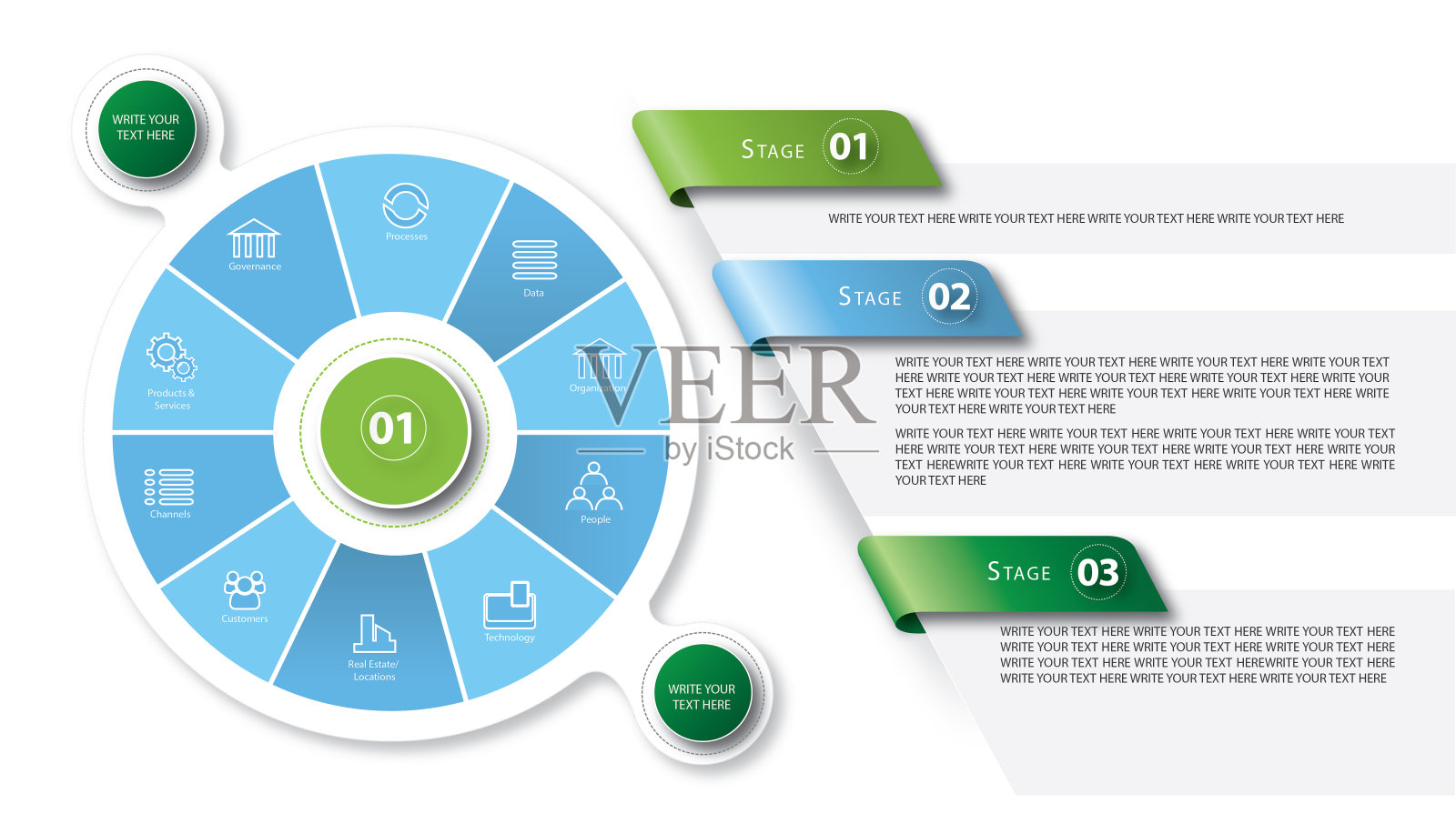丰富多彩的信息图形插画图片素材