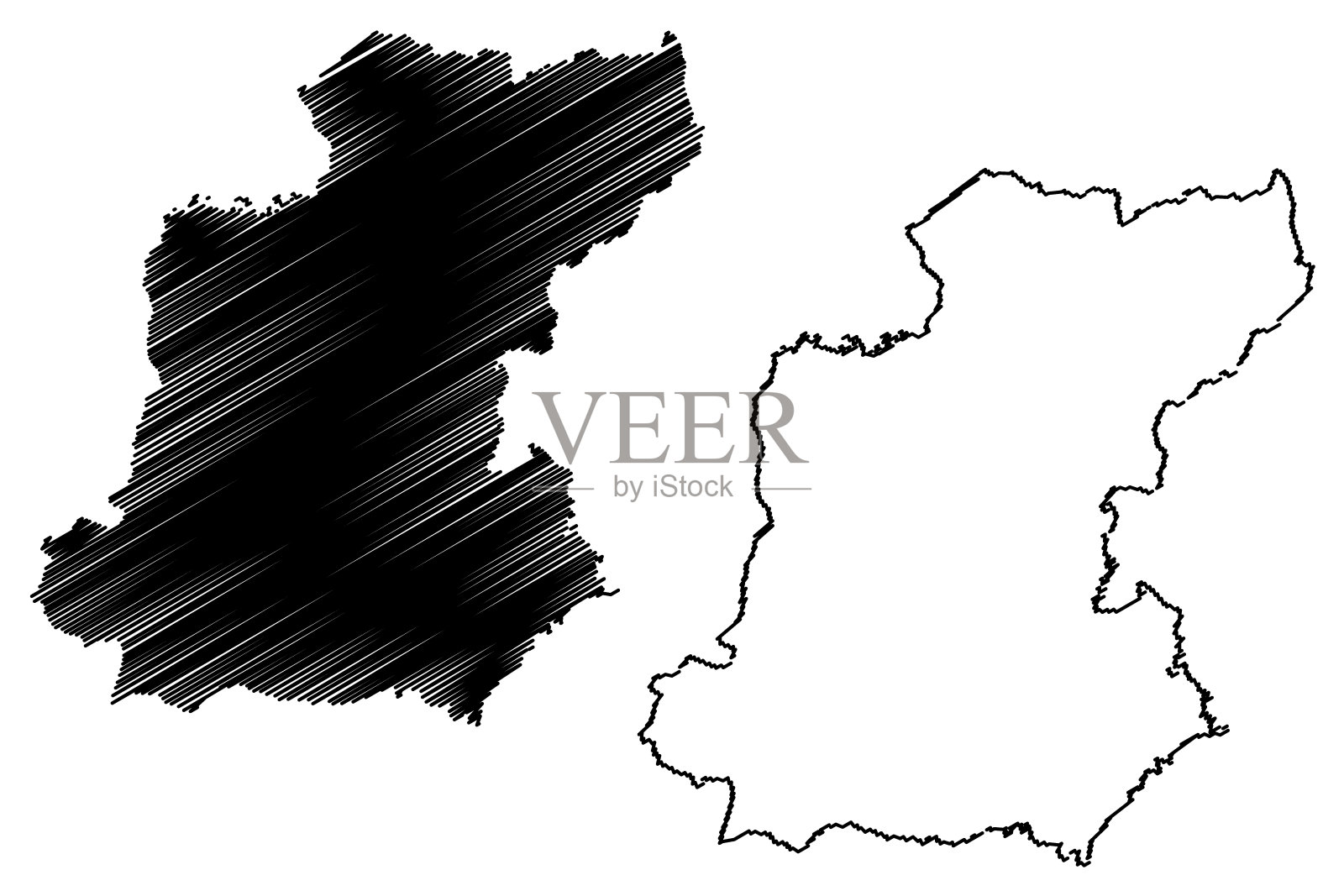 Roi Et省地图向量插画图片素材