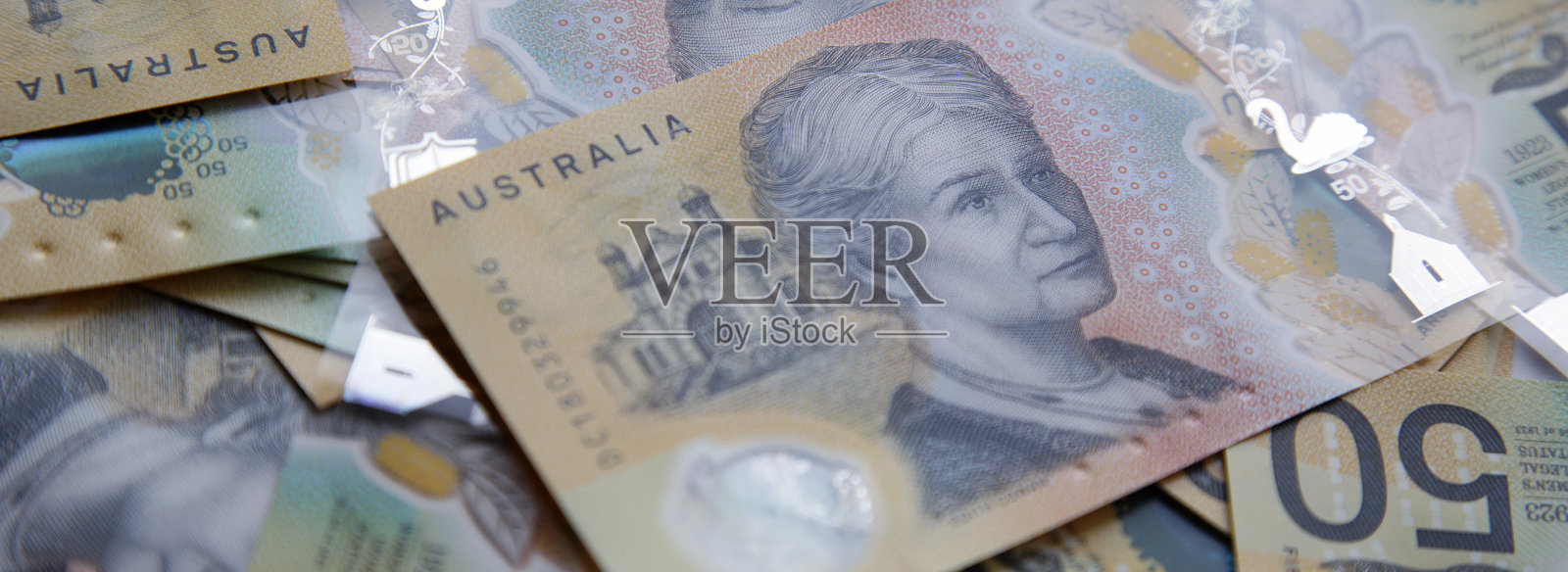 澳大利亚50元纸币照片摄影图片