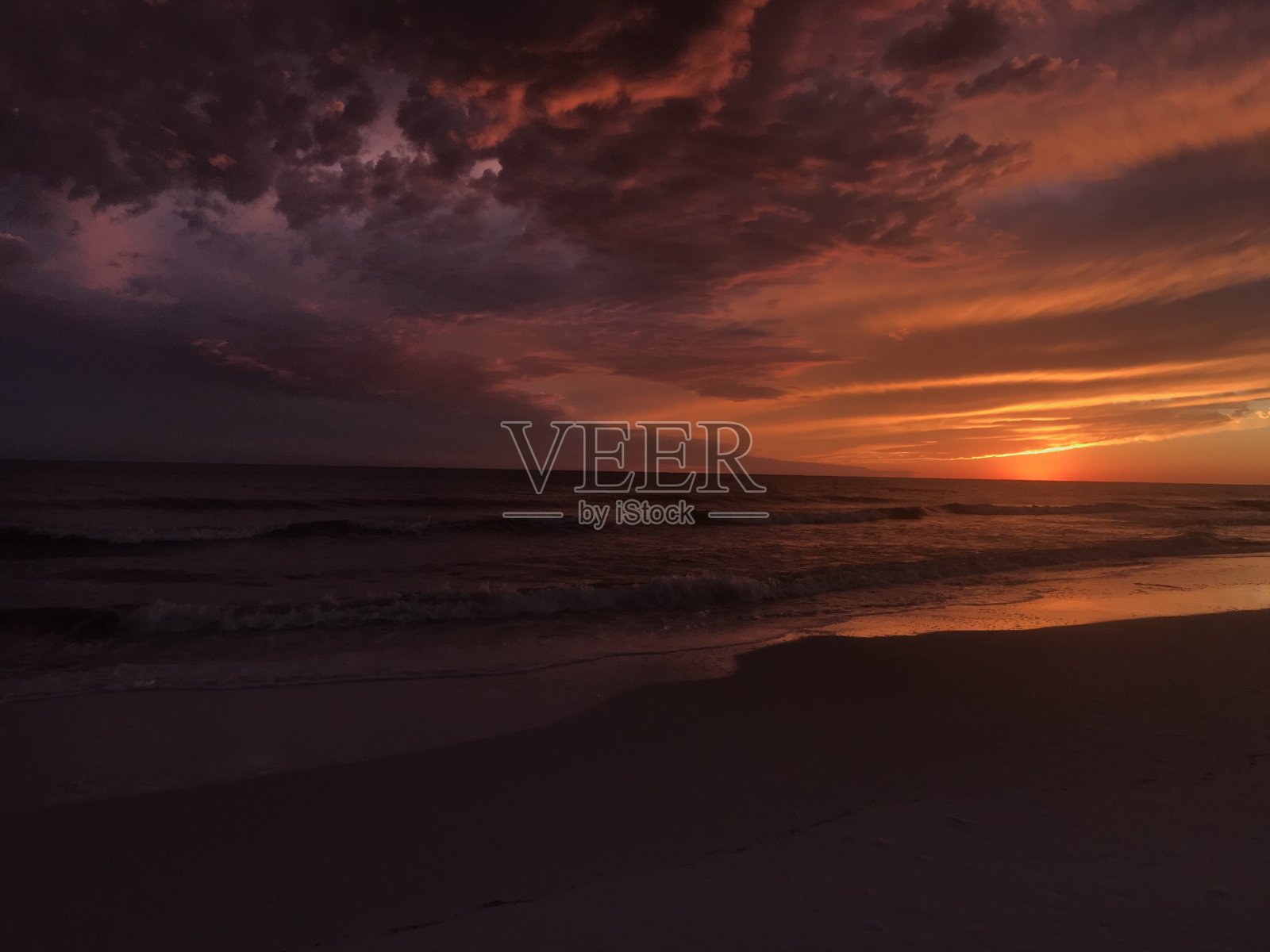 丰富多彩的日落照片摄影图片