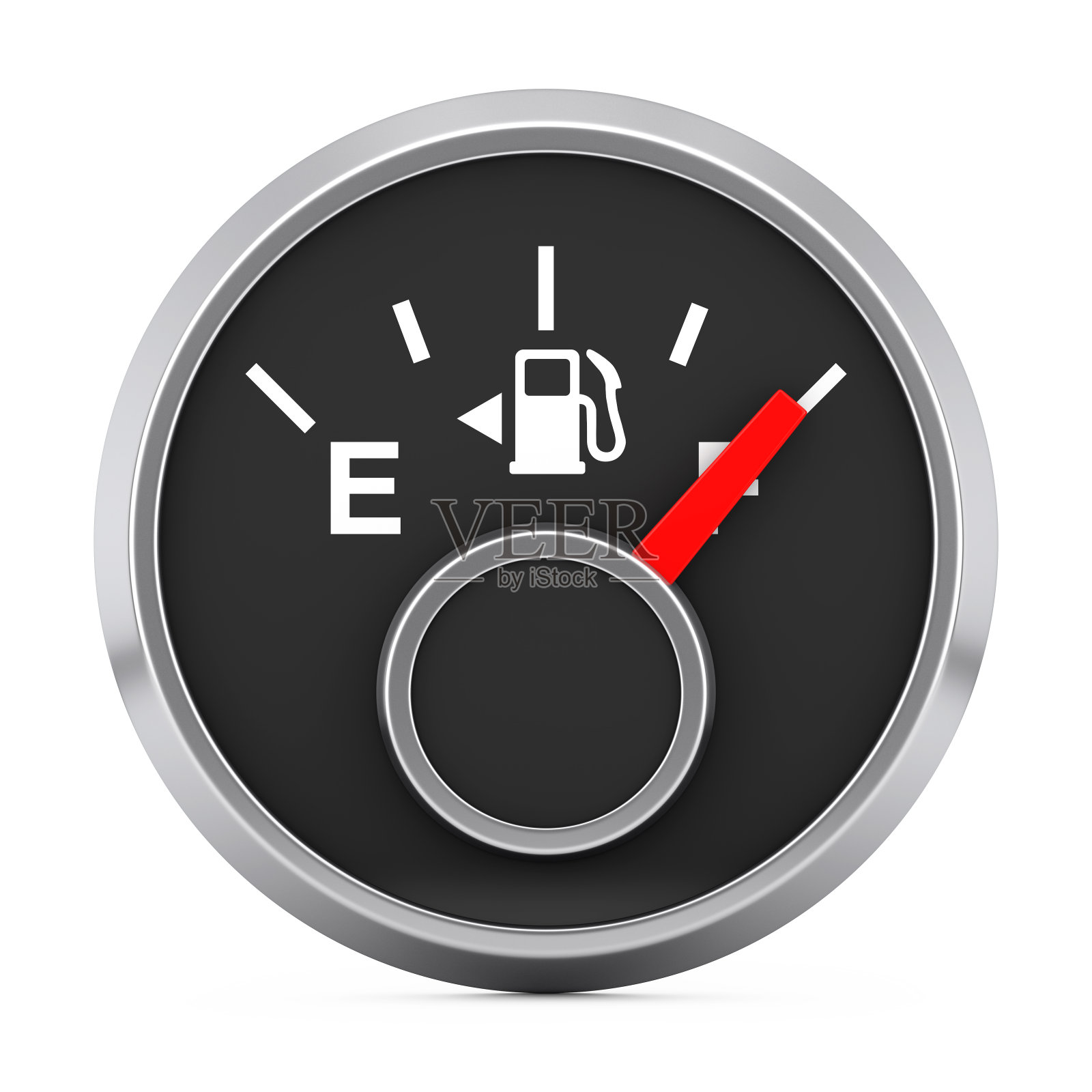 显示满油箱的燃料仪表盘表。3d渲染照片摄影图片