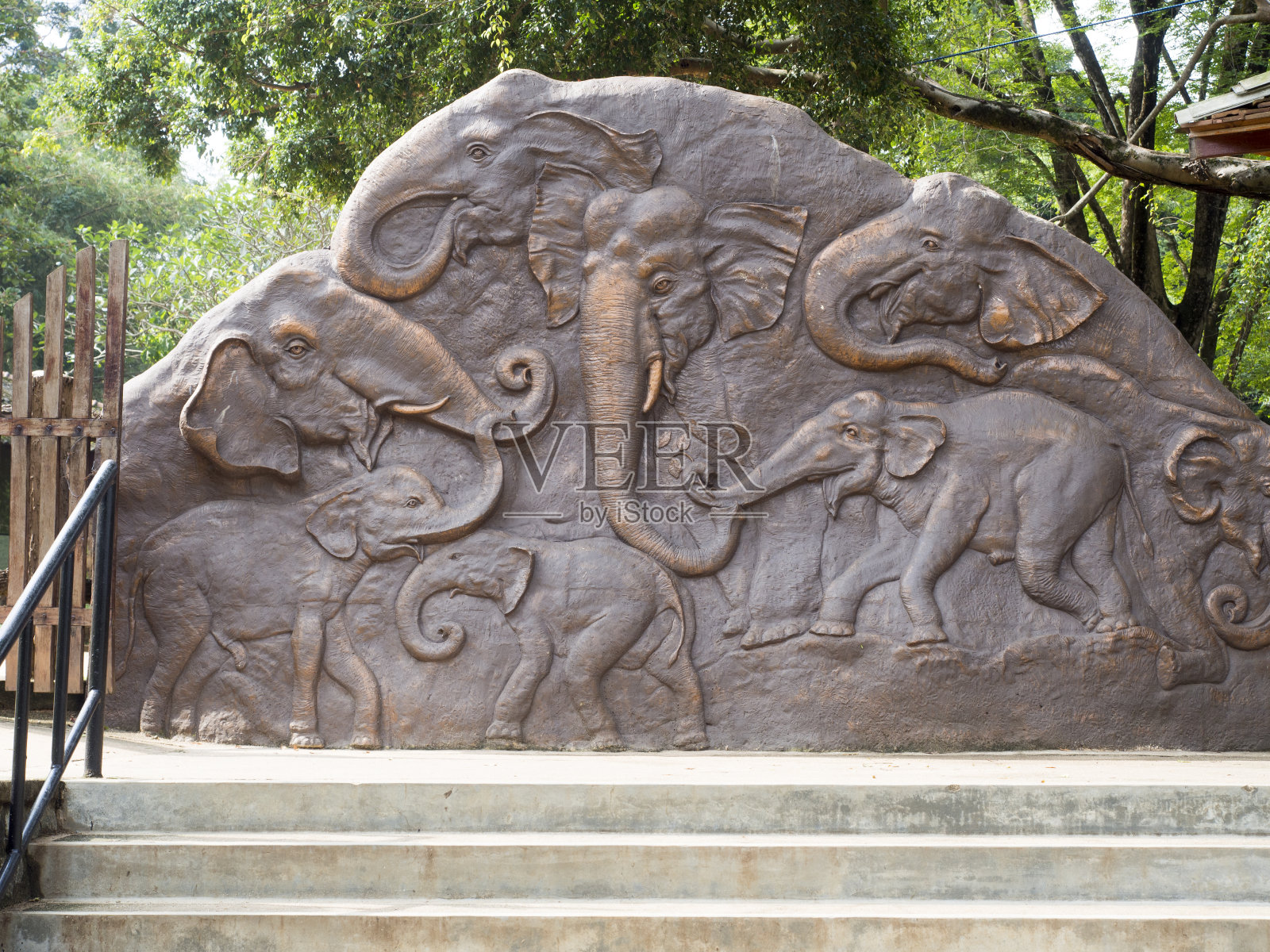 Pinnawala大象孤儿院入口,斯里兰卡照片摄影图片