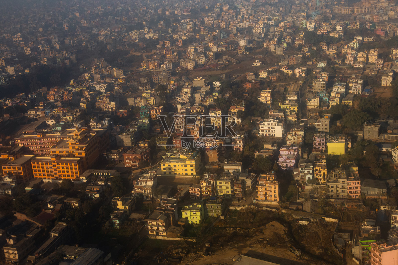 加德满都密集的建筑照片摄影图片