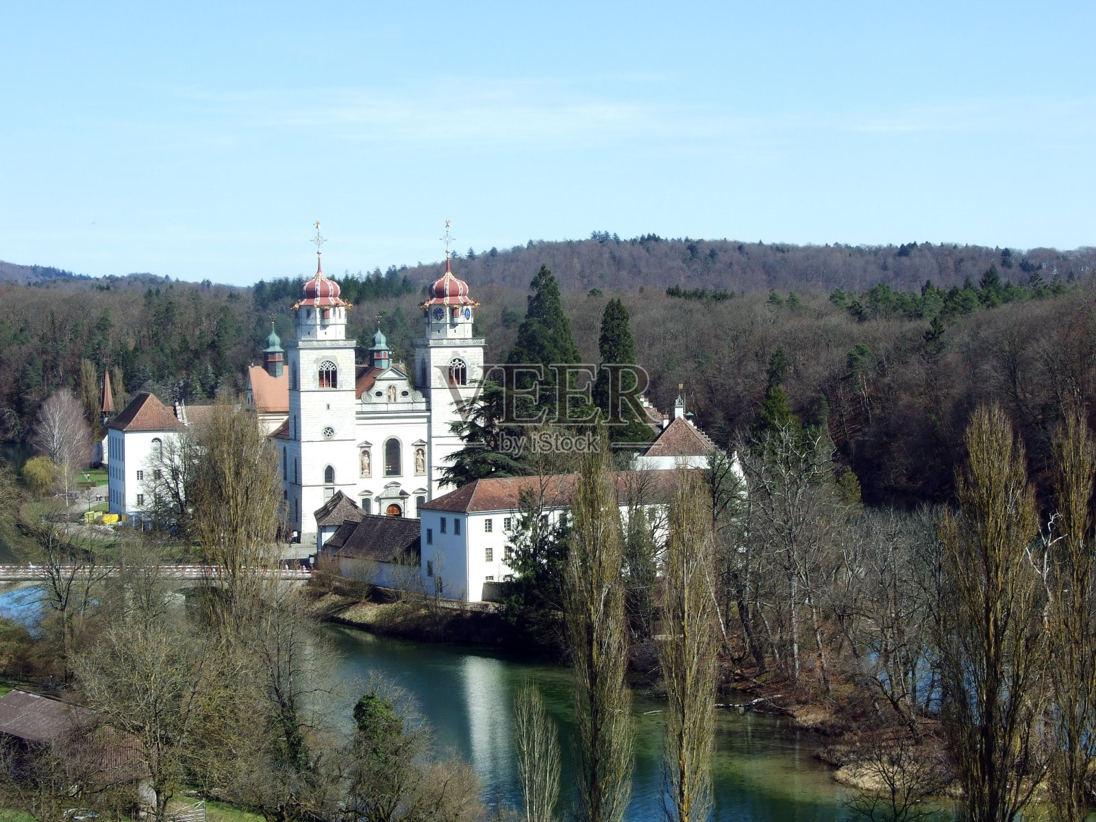 莱茵圣母教区或克劳斯特莱茵教区照片摄影图片