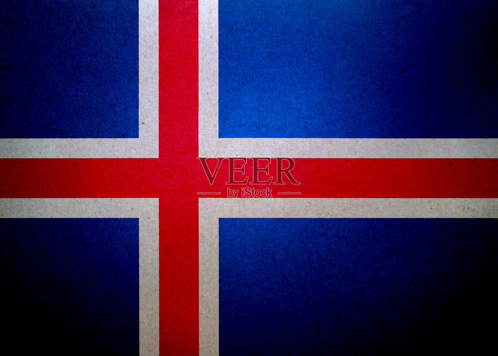 印在纸上的蹩脚冰岛国旗照片摄影图片