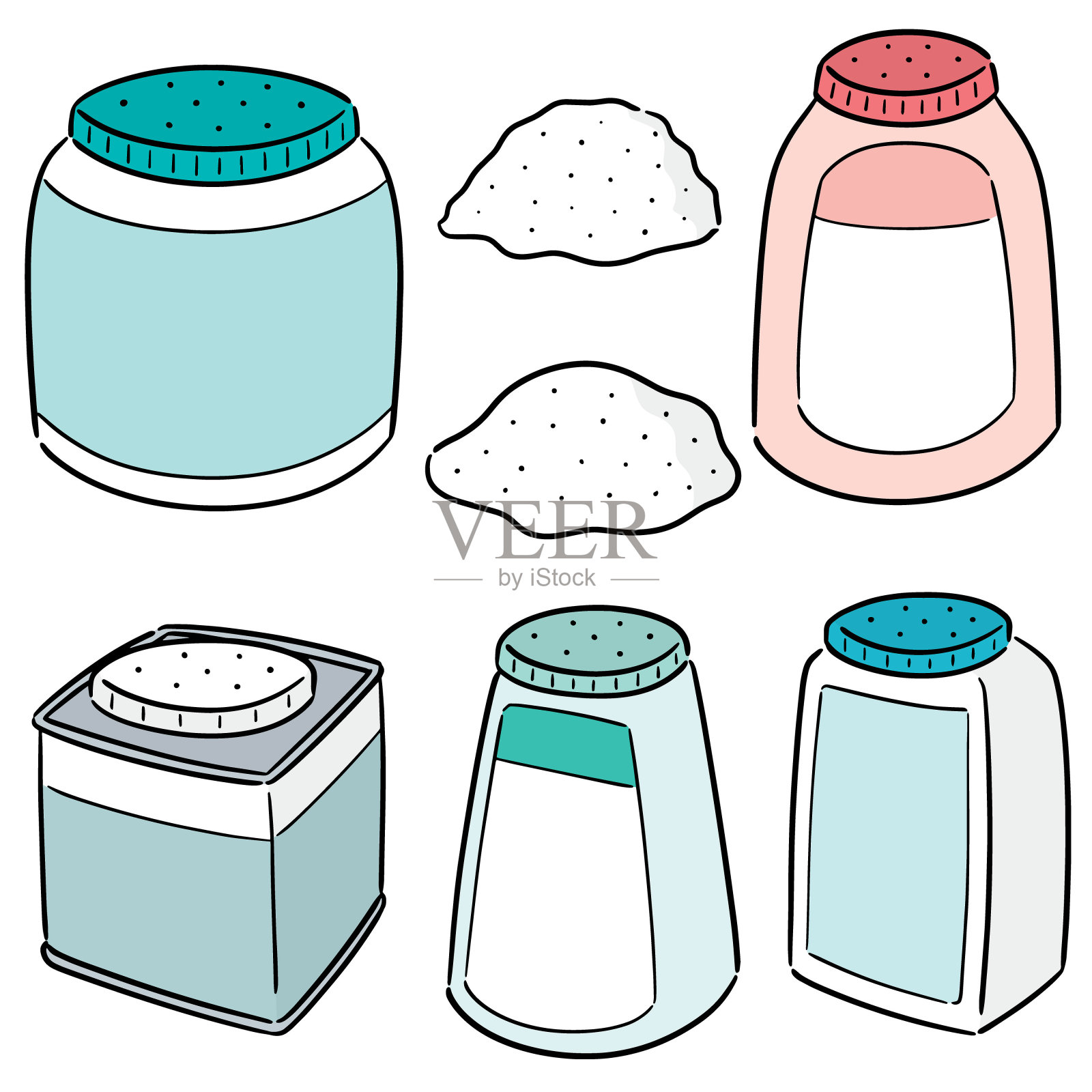 身体粉插画图片素材