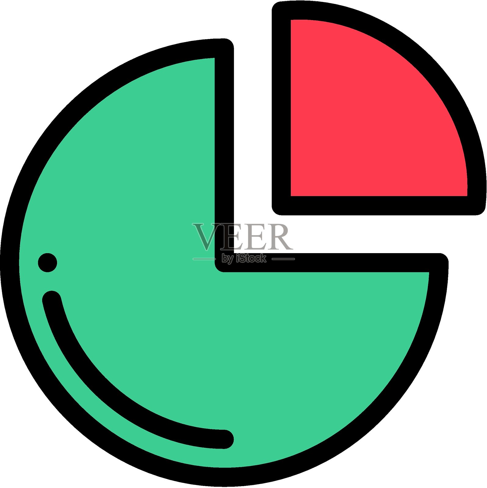 饼状图插画图片素材