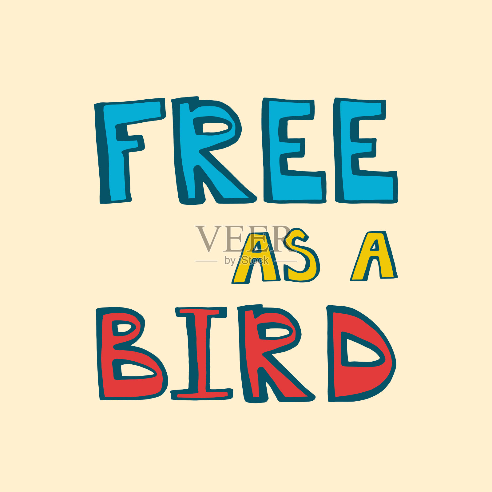 像鸟儿一样自由插画图片素材