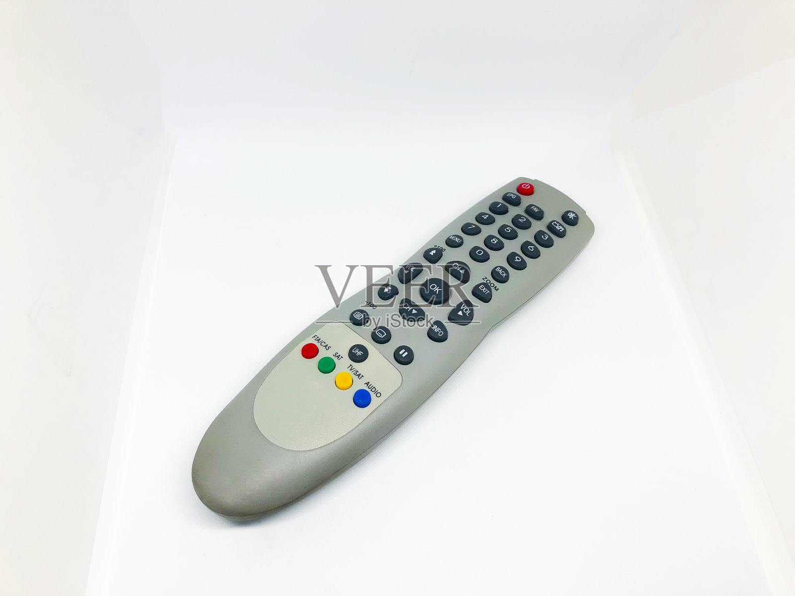 接收器电视遥控器白色背景照片摄影图片